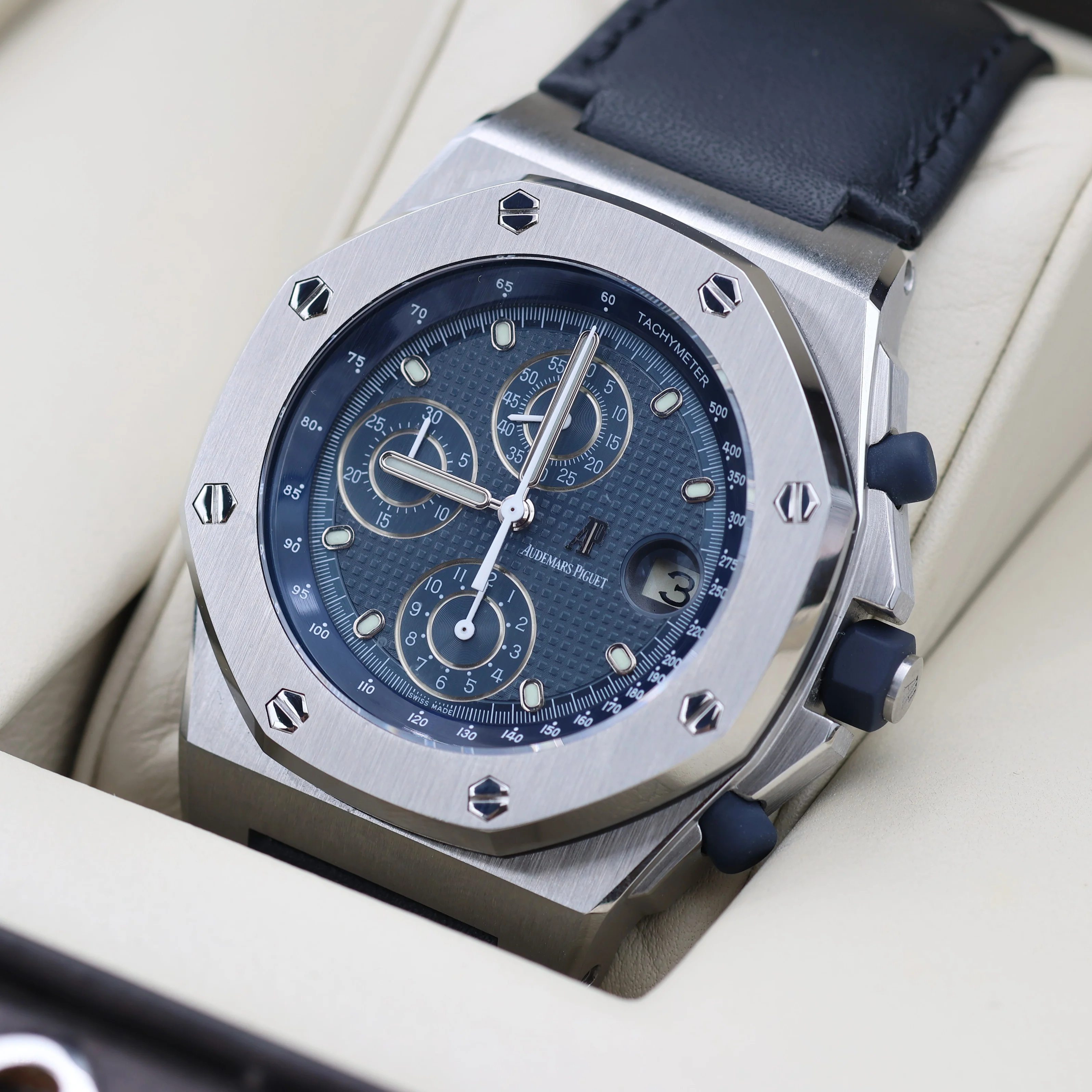 Audemars Piguet Royal Oak Offshore ref. 25770ST Blue dial - Full Set - Image 2