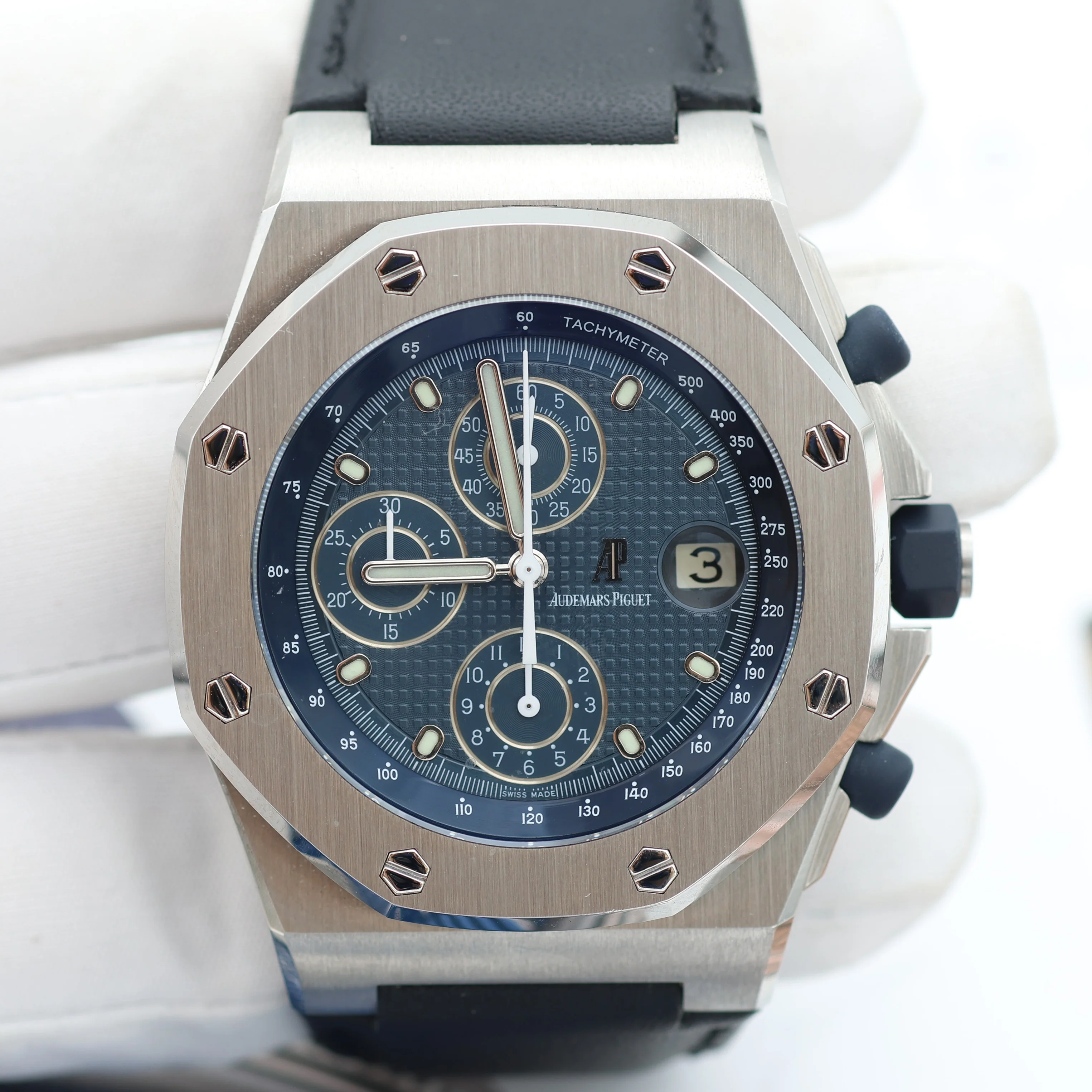 Audemars Piguet Royal Oak Offshore ref. 25770ST Blue dial - Full Set - Image 6