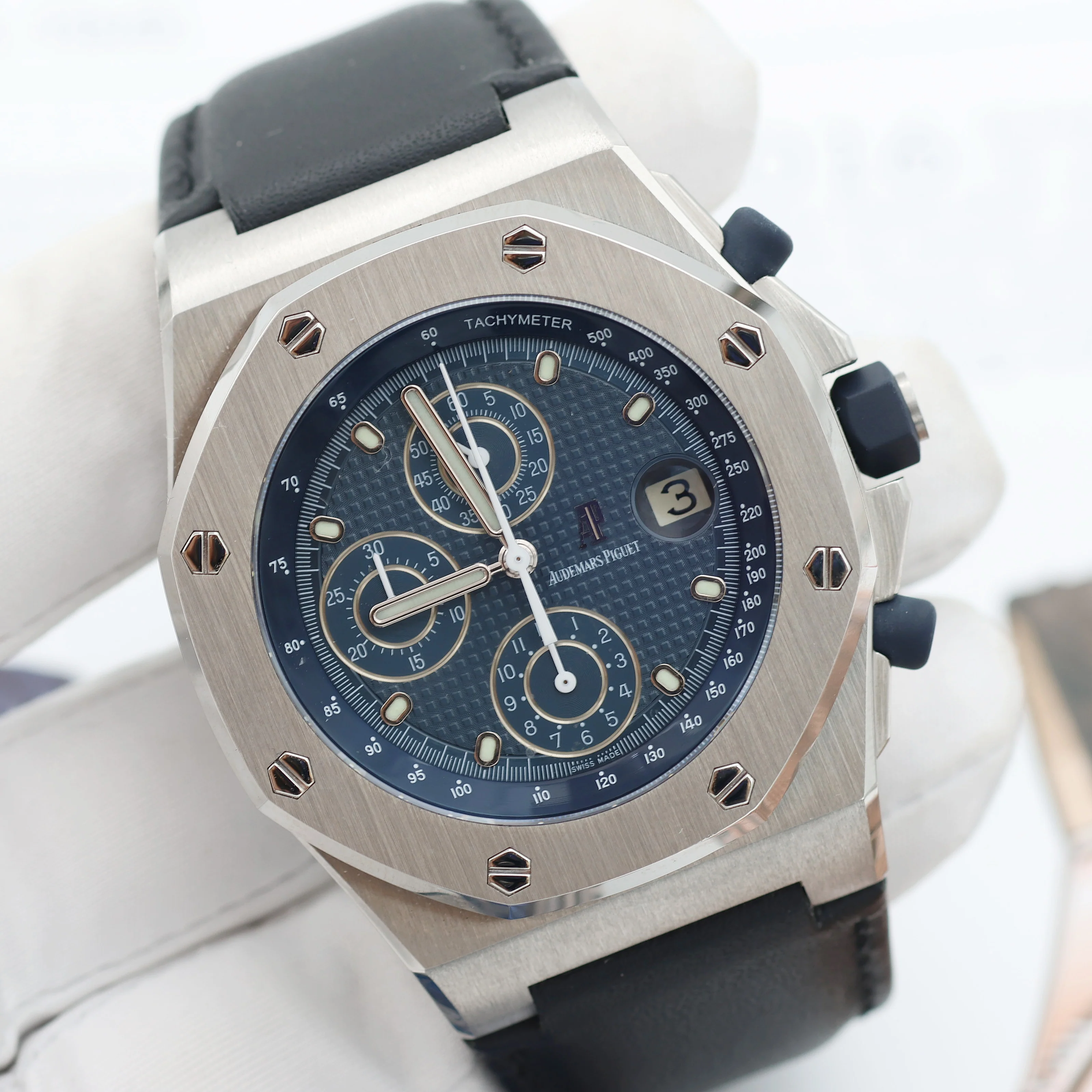 Audemars Piguet Royal Oak Offshore ref. 25770ST Blue dial - Full Set - Image 7