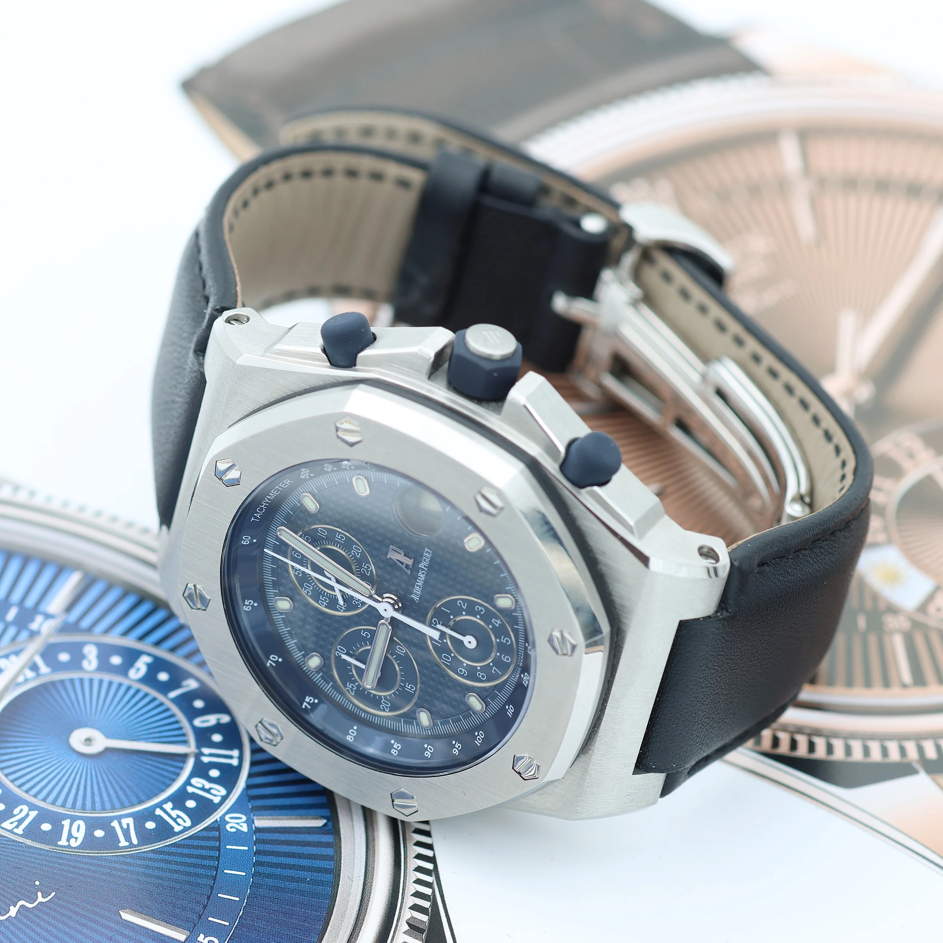 Audemars Piguet Royal Oak Offshore ref. 25770ST Blue dial - Full Set - Image 8