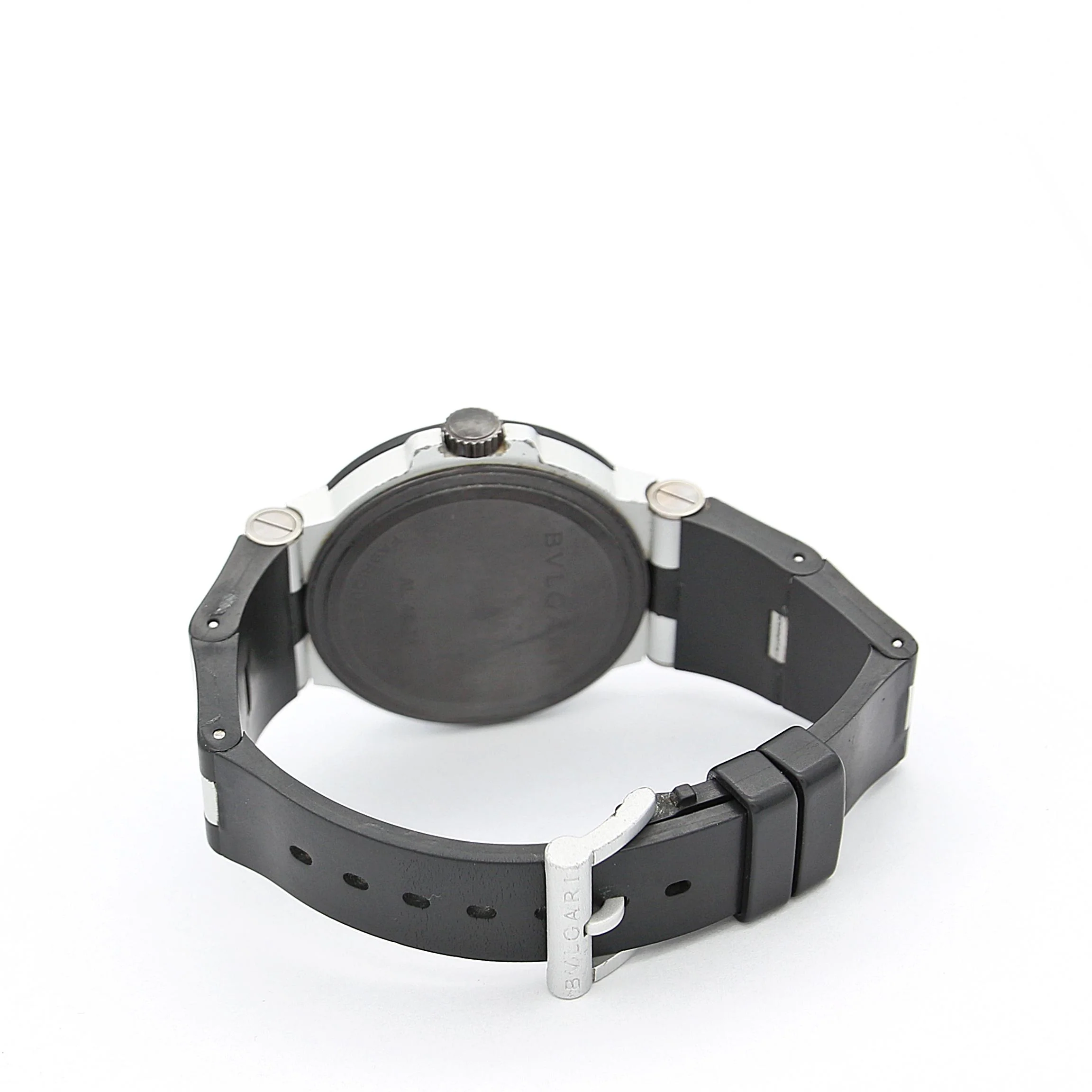 Bulgari Aluminium Diagono ref. AL 44 TA - Black Dial - Warranty papers - Image 7