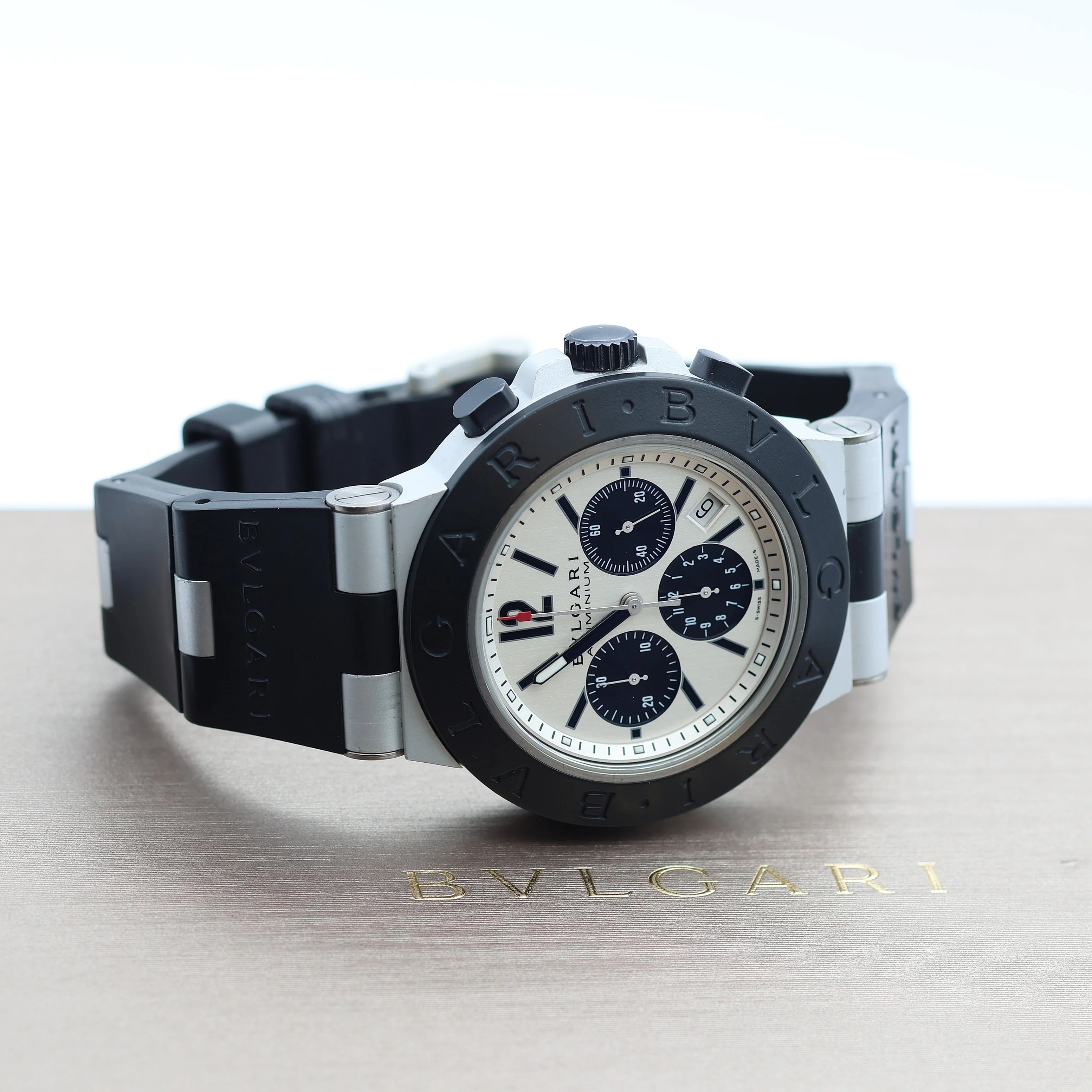 Bulgari Diagono Chronograph ref. AC 44 TA Silver Dial - Full Set - Image 9