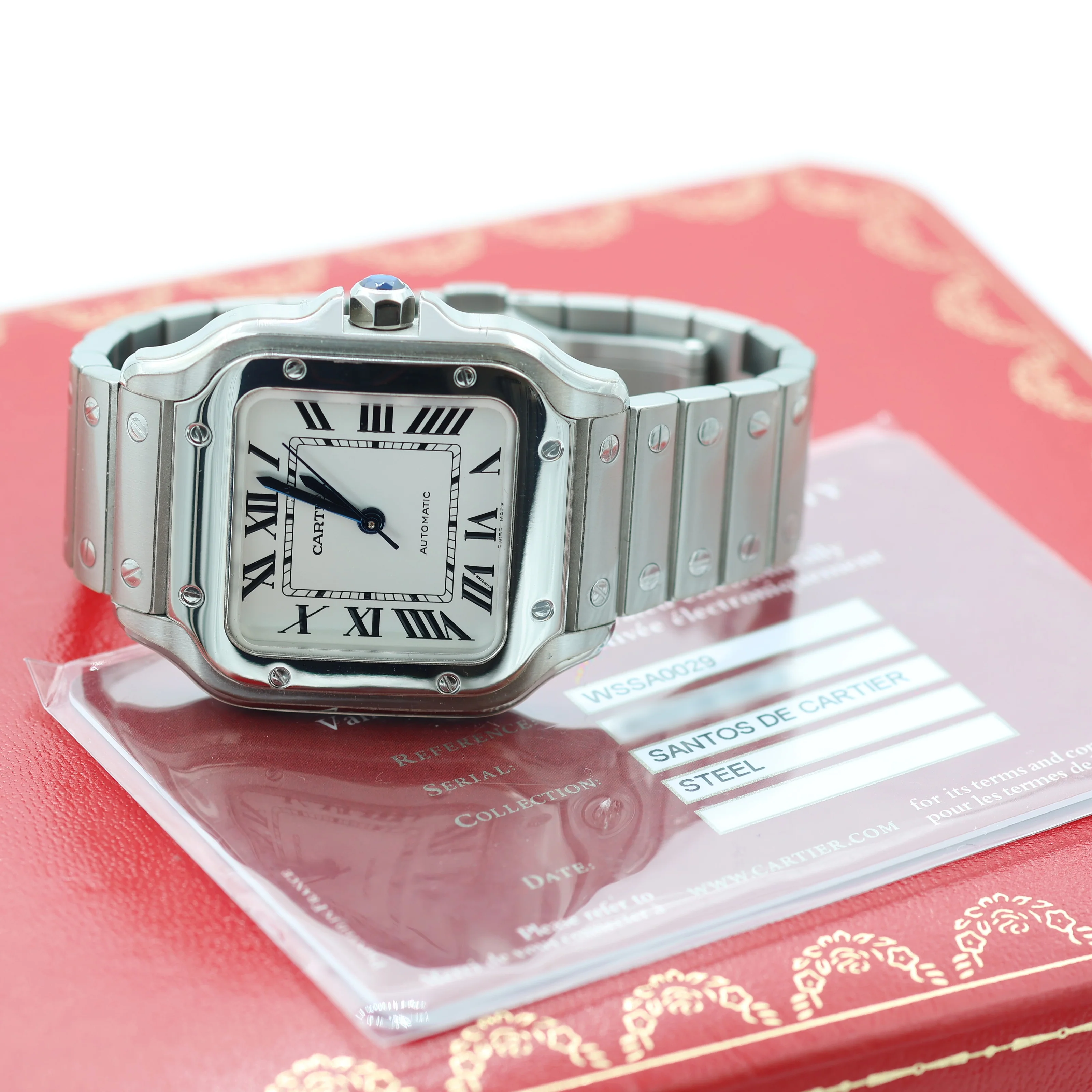 Cartier Santos ref. WSSA0029 - White Dial - Full Set - Image 3