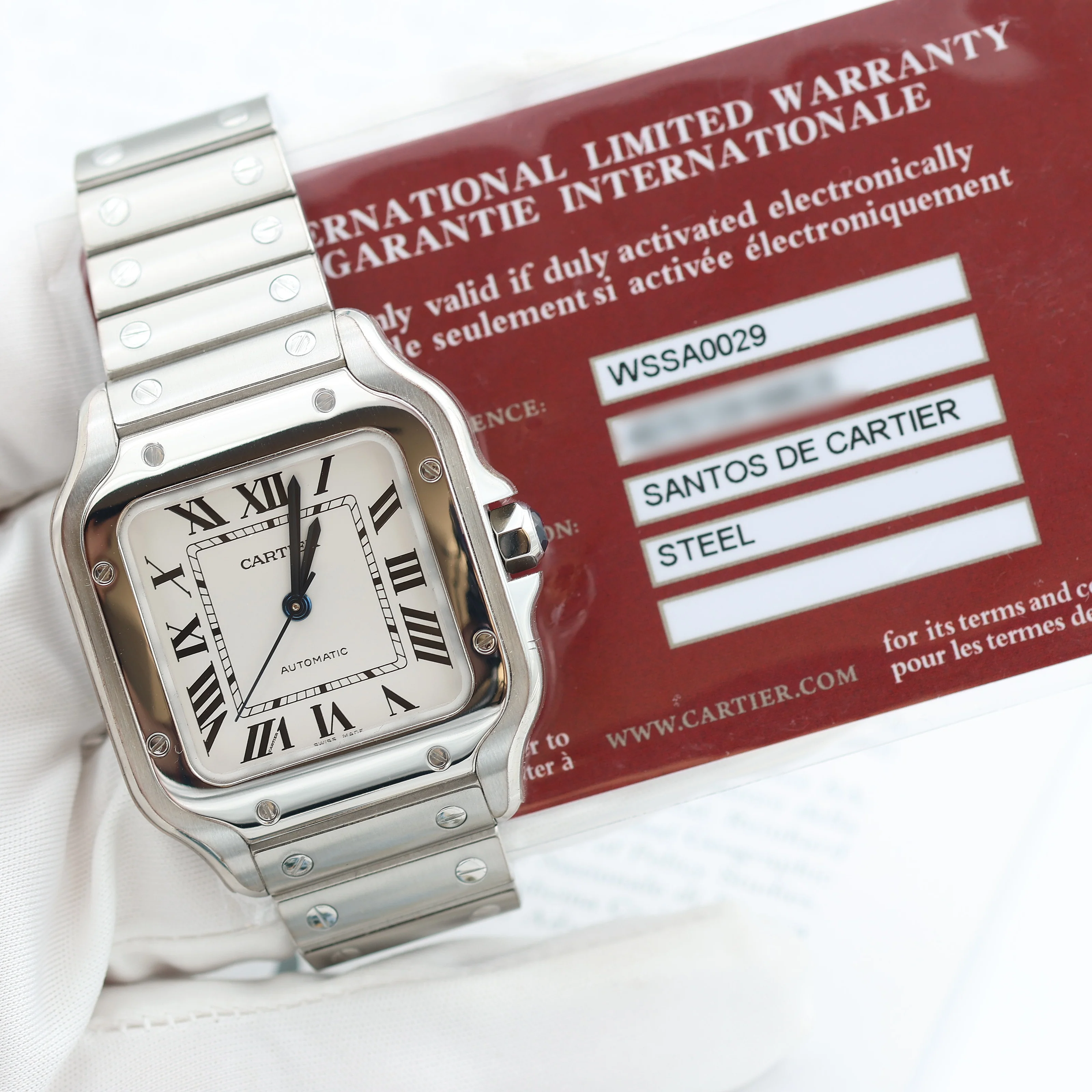 Cartier Santos ref. WSSA0029 - White Dial - Full Set - Image 4