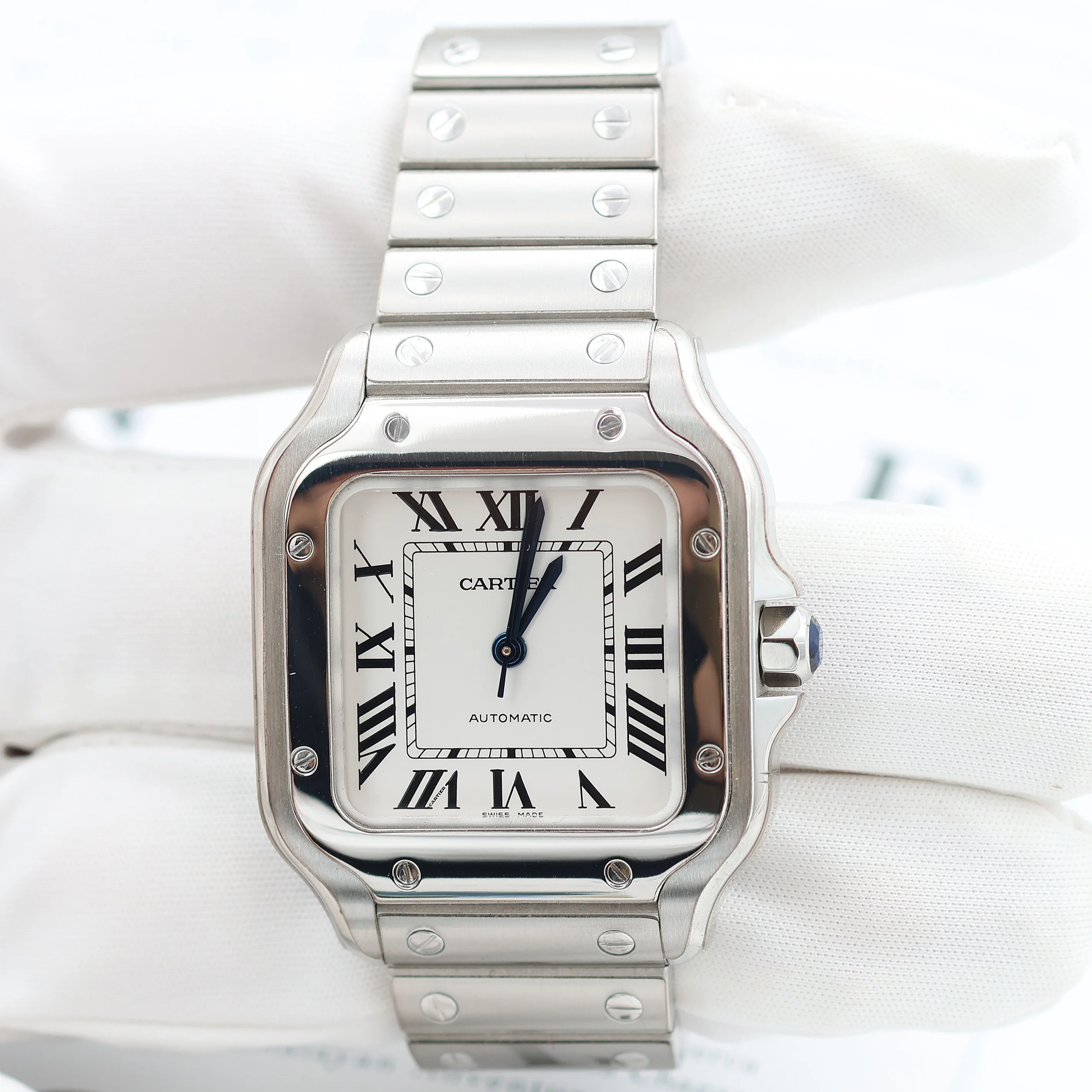 Cartier Santos ref. WSSA0029 - White Dial - Full Set - Image 5