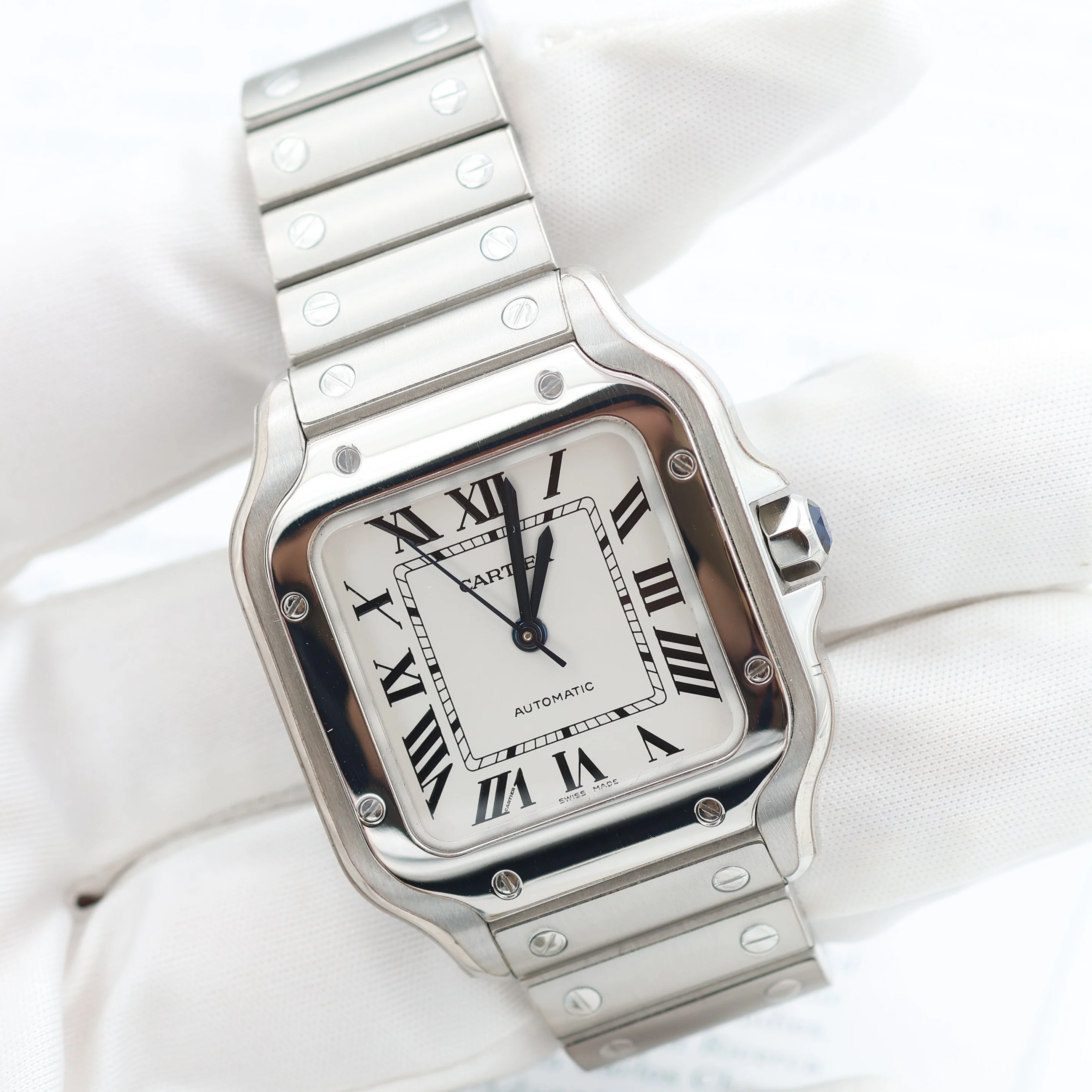 Cartier Santos ref. WSSA0029 - White Dial - Full Set - Image 6