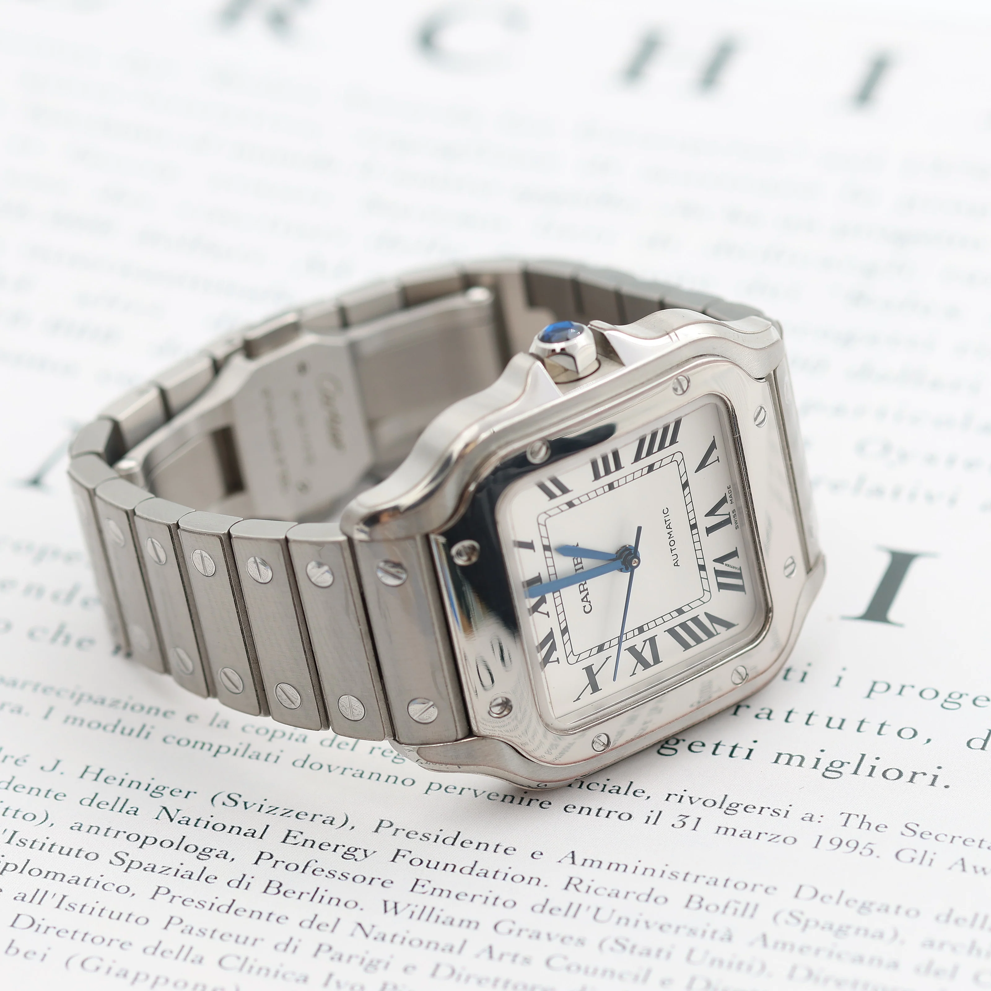 Cartier Santos ref. WSSA0029 - White Dial - Full Set - Image 8