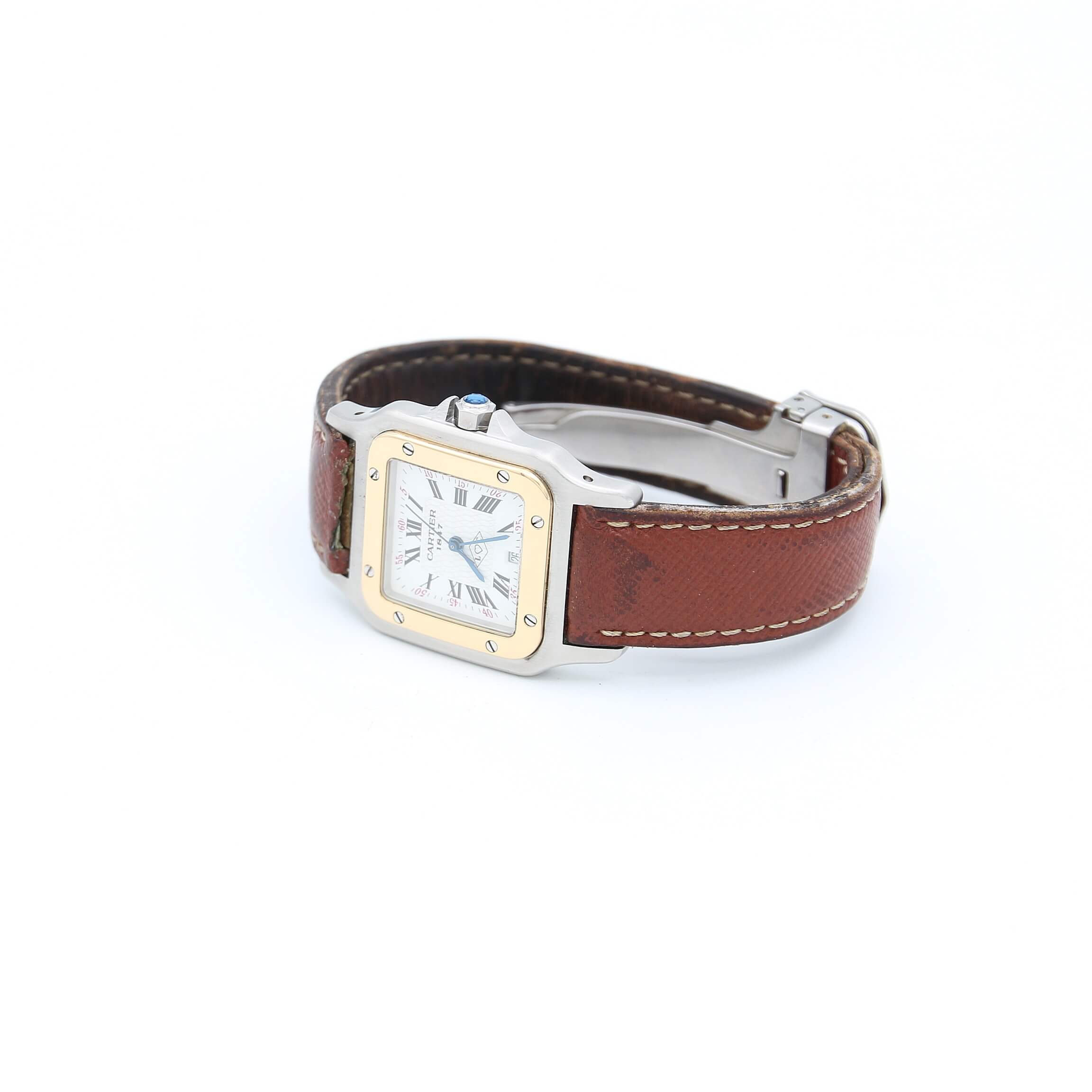 Cartier Santos Galbee 1566 Steel/Gold Love Dial - Image 4