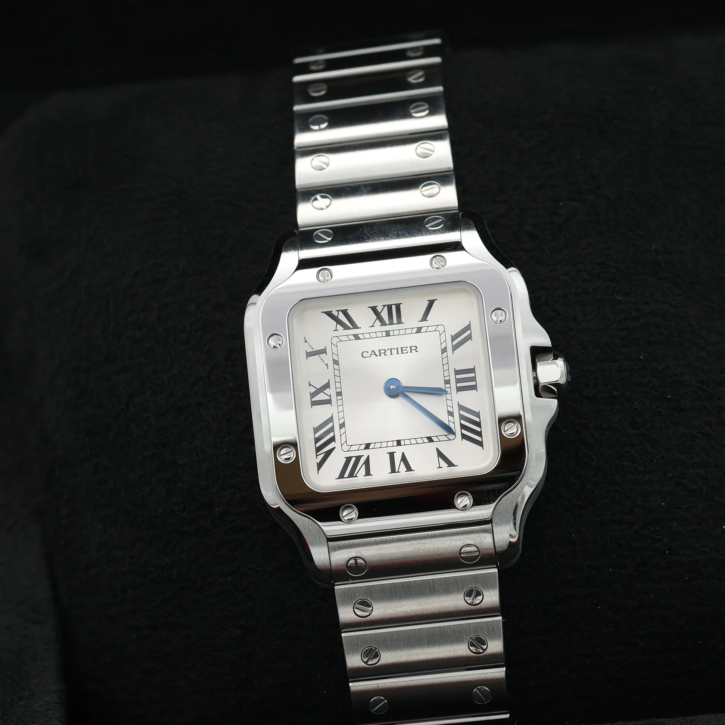 ON SALE: Cartier Santos ref. WSSA0082 - SIlver Roman Dial - Full Set - Image 3