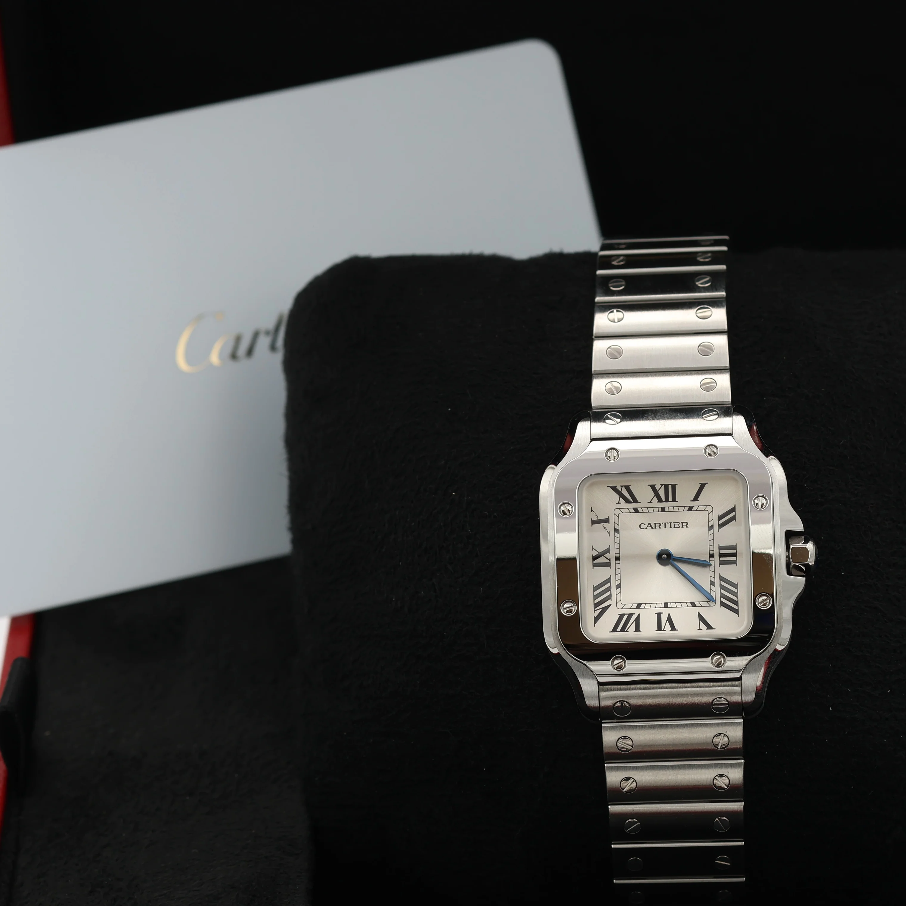 ON SALE: Cartier Santos ref. WSSA0082 - SIlver Roman Dial - Full Set - Image 4