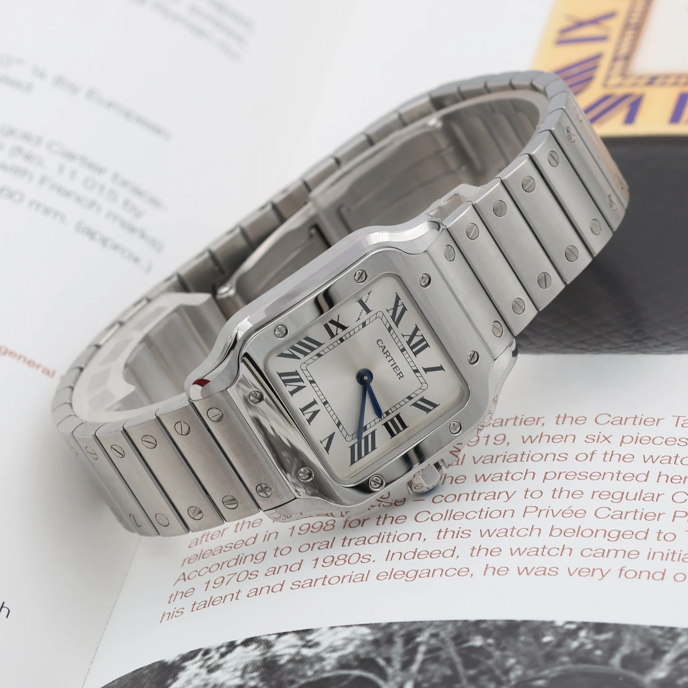 ON SALE: Cartier Santos ref. WSSA0082 - SIlver Roman Dial - Full Set - Image 7
