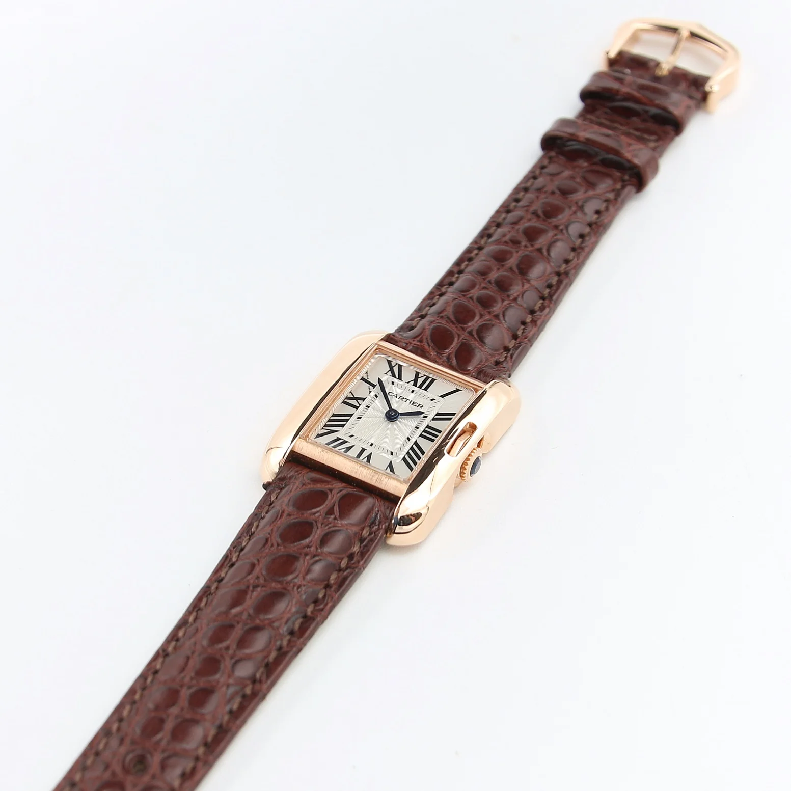 Cartier Tank Anglaise Rose gold 18K ref. W5310027 Quartz Leather Strap - Image 3