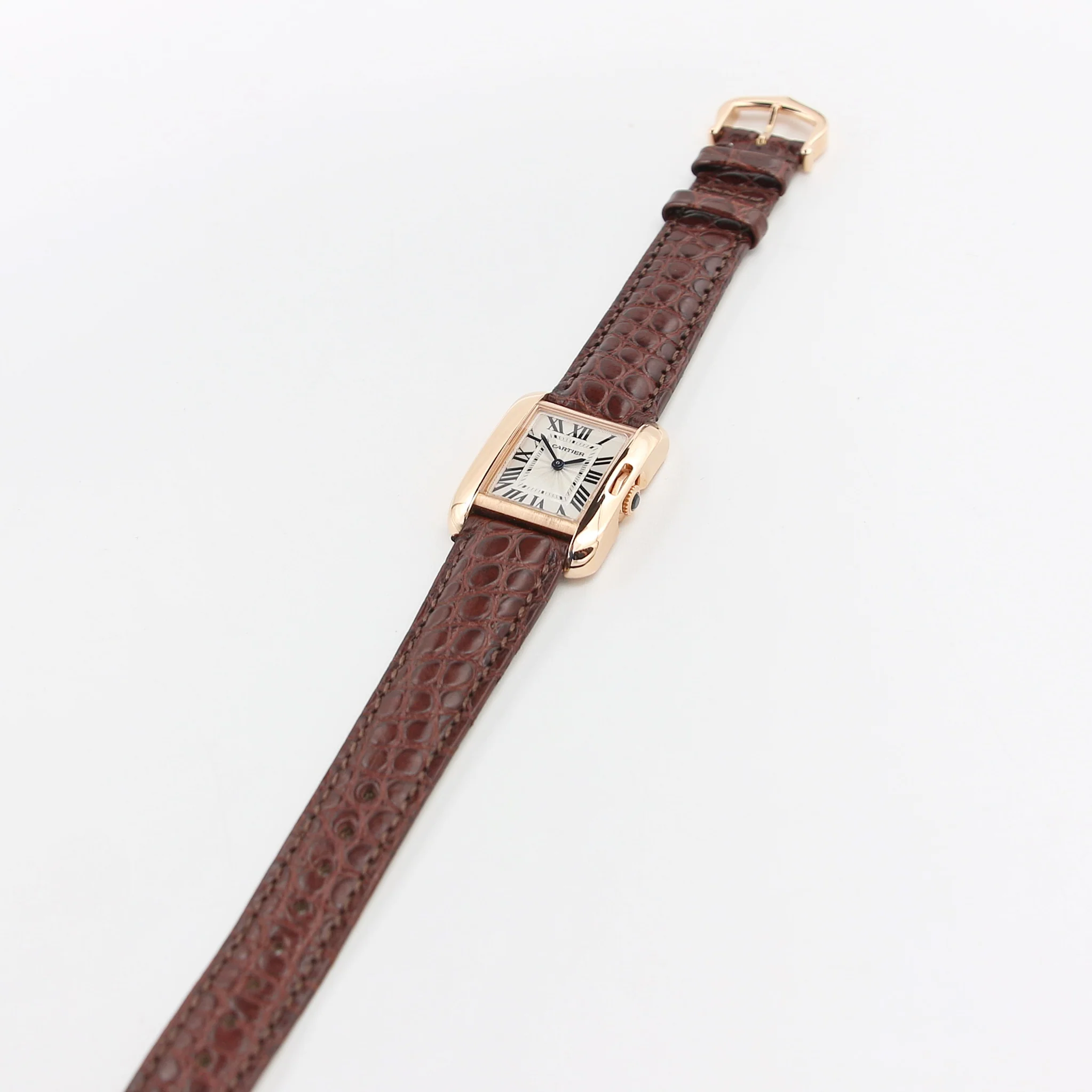 Cartier Tank Anglaise Rose gold 18K ref. W5310027 Quartz Leather Strap - Image 4