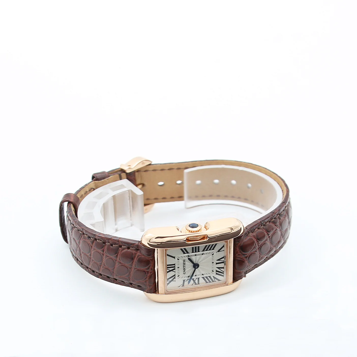 Cartier Tank Anglaise Rose gold 18K ref. W5310027 Quartz Leather Strap - Image 6