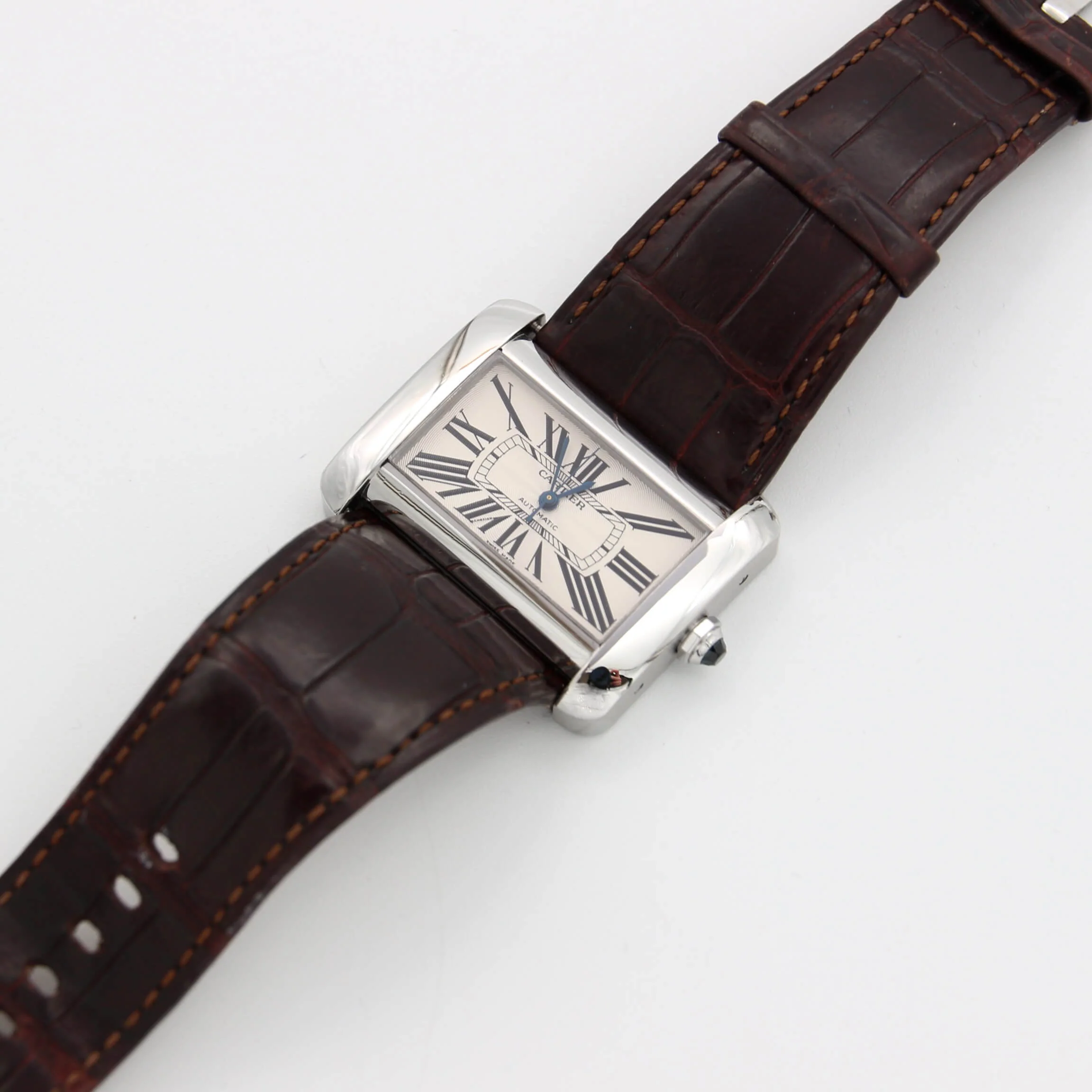 Cartier Tank Divan ref. 2612 38X30mm - Leather strap and Deplo Cartier - Image 2