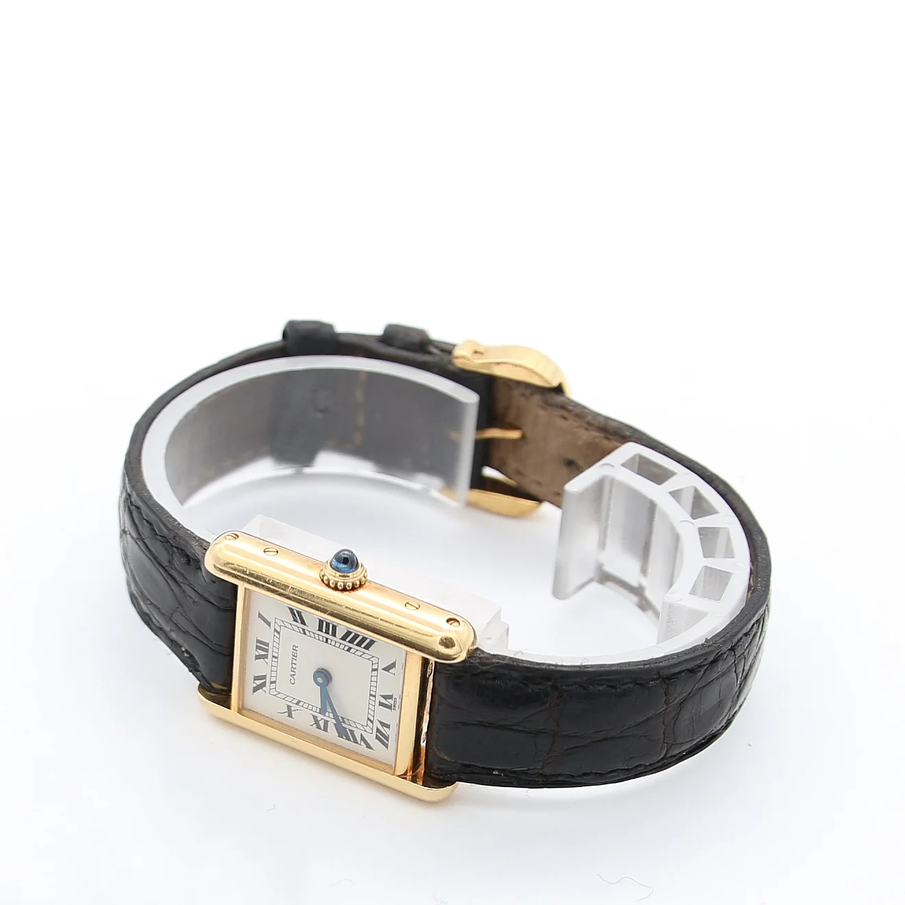 Cartier Tank Louis ref. 78087 18K Gold Leather strap - Image 7