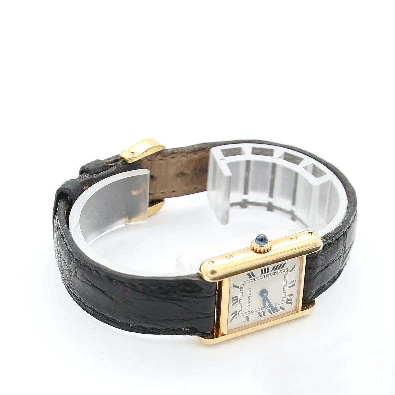 Cartier Tank Louis ref. 78087 18K Gold Leather strap - Image 8