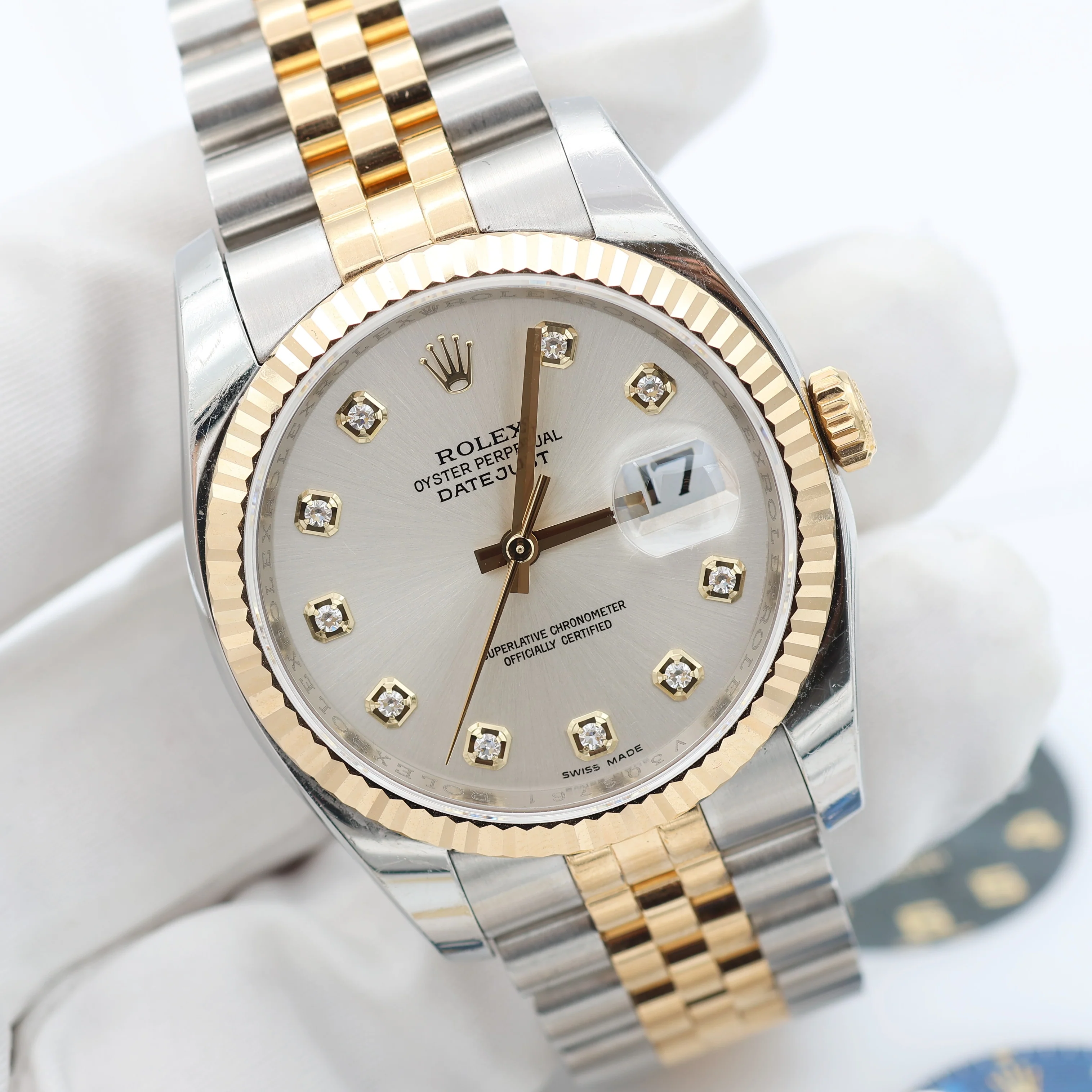 Rolex Datejust ref. 116233 Silver Dial with Diamonds - Full Set - Image 8