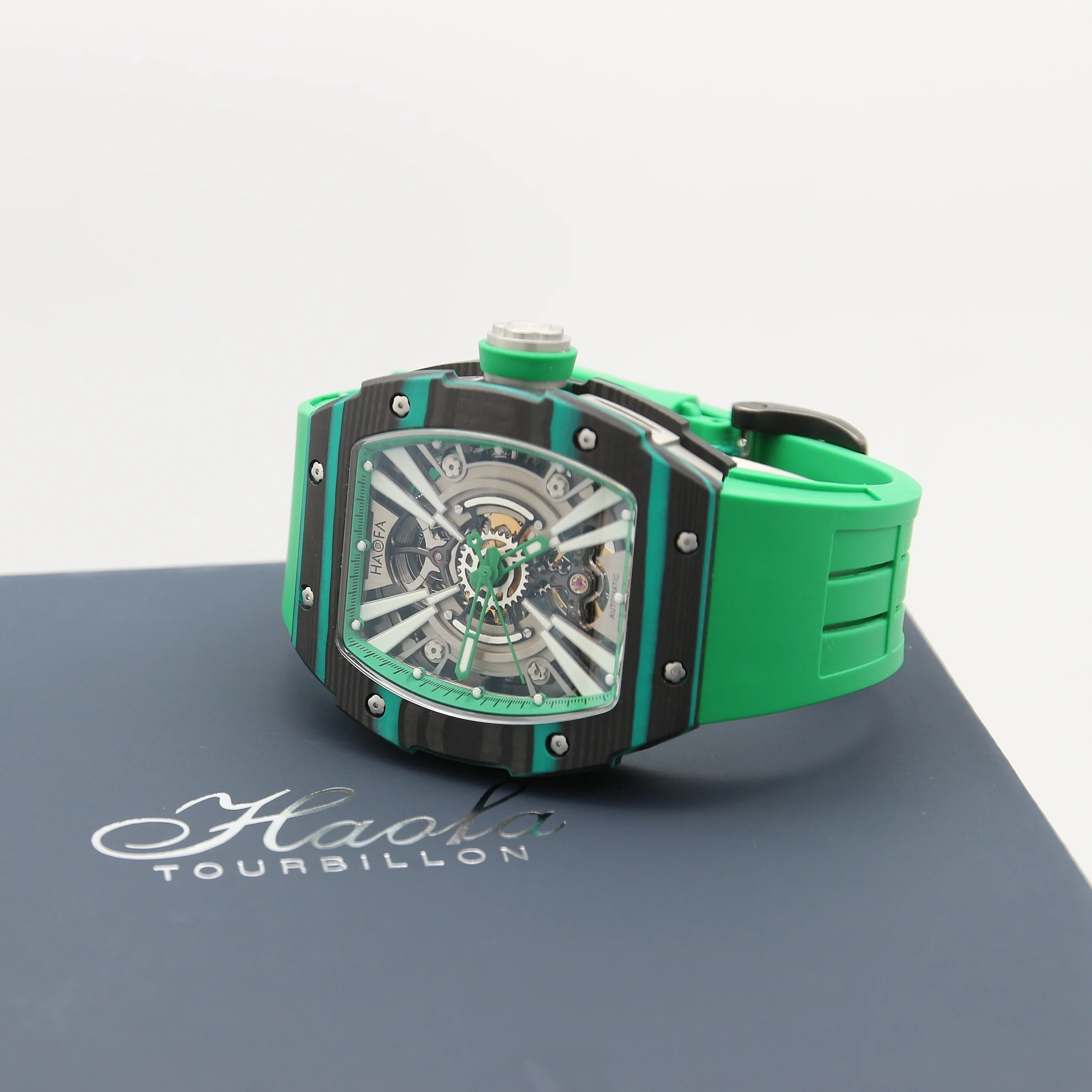 HAOFA ref. 1906 Green - Carbon TPT Mechanical Watch - Image 5