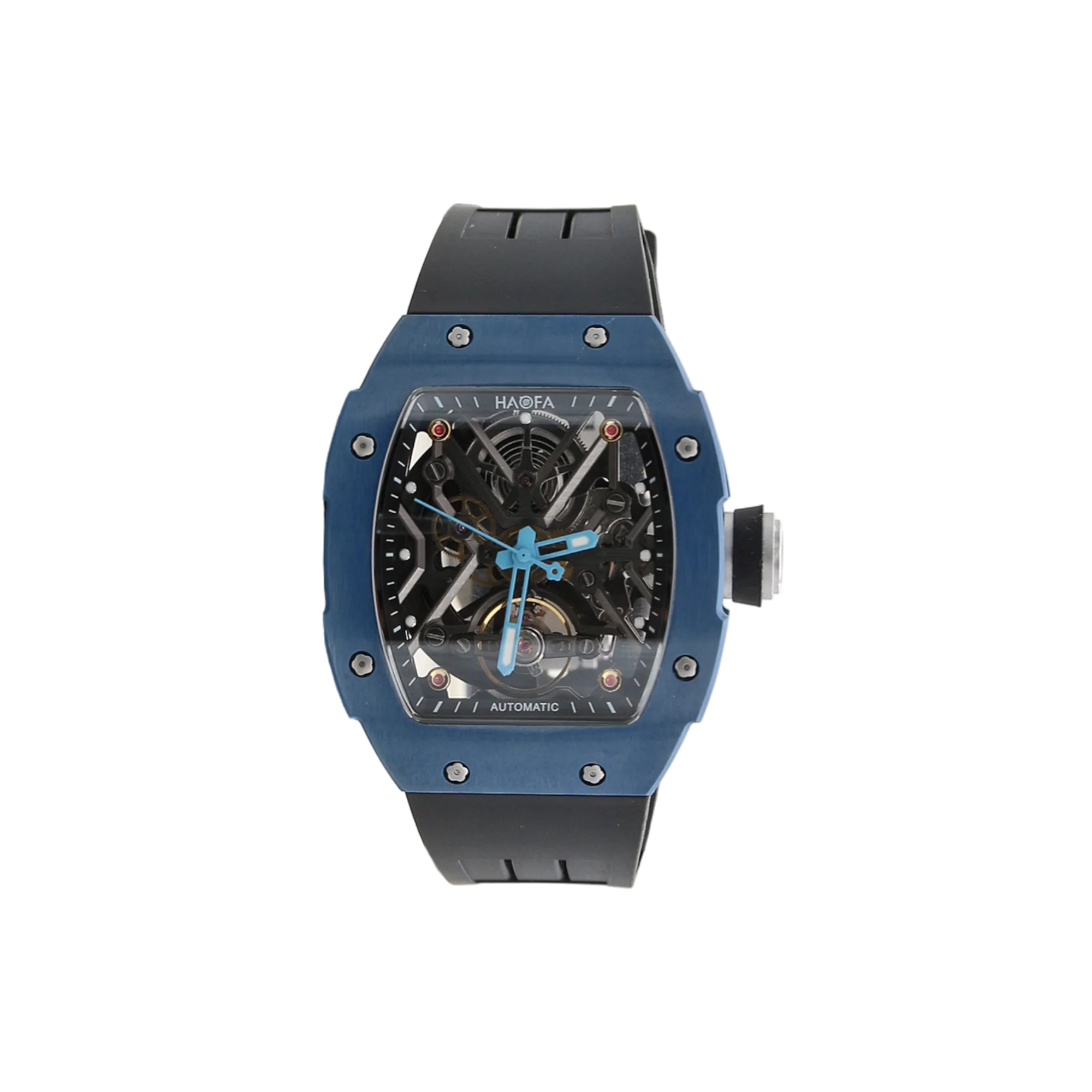 Haofa ref. 1988 Black/Blue - Ceramic Skeleton Mechanical Watch - Image 4