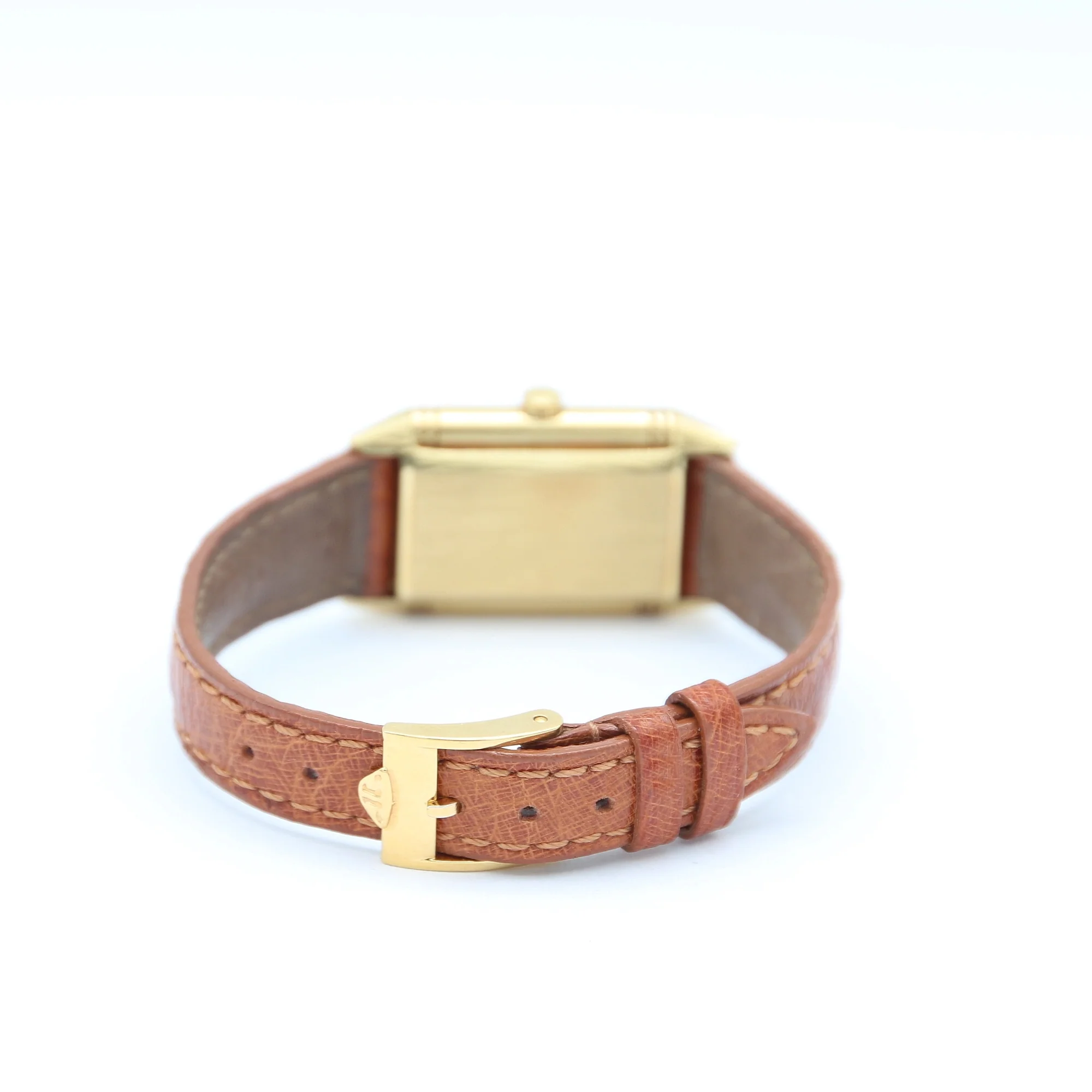 Jaeger Le-Coultre Reverso Lady 18k Gold Quarz Ref. 260.1.08 Leather Strap - Image 9