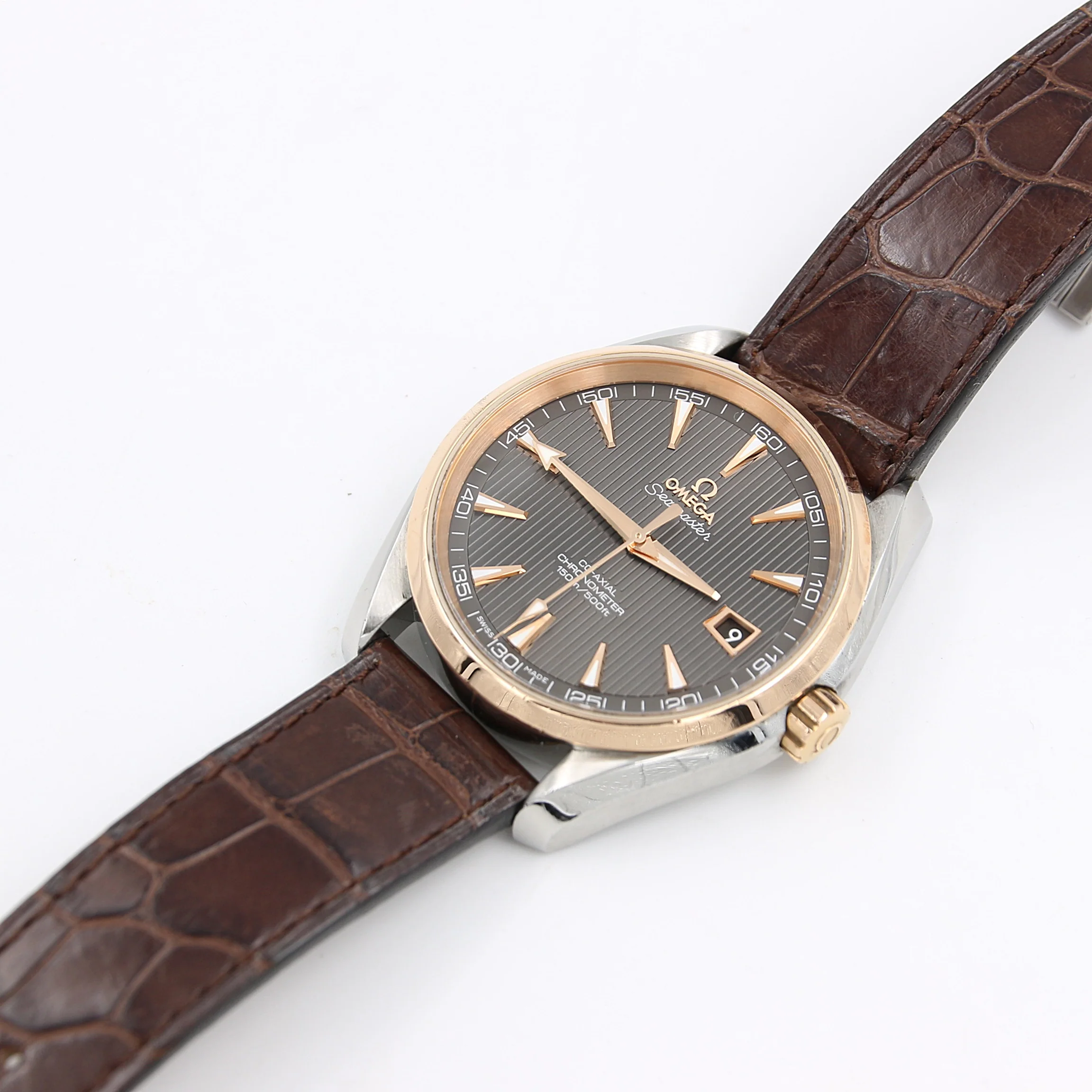 Omega Seamaster Aqua Terra ref. 231.23.42.21.06.001 Steel/Gold Leather Strap - Image 3