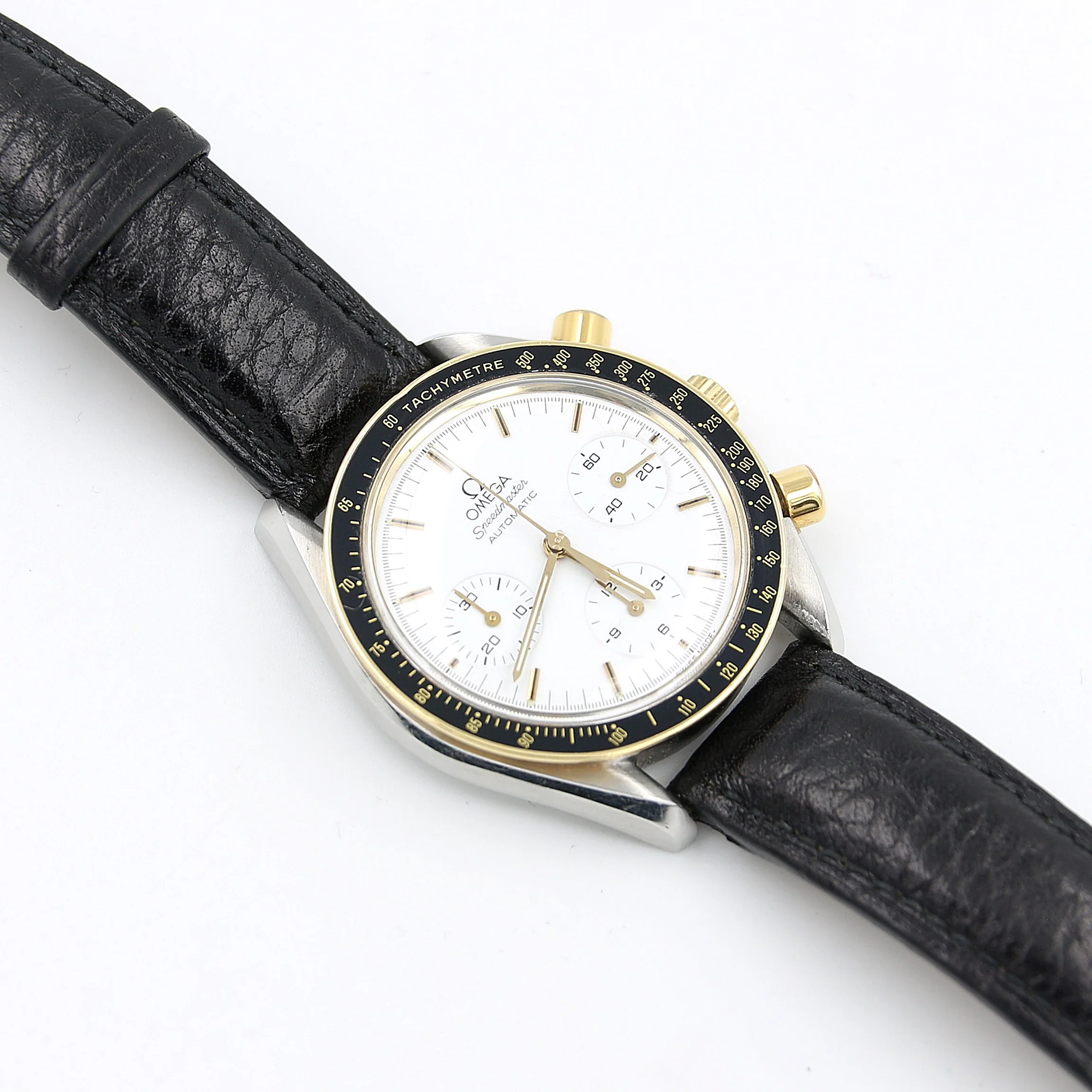 Omega Speedmaster ref. 175.0032 Steel/Gold Leather Strap - Image 2