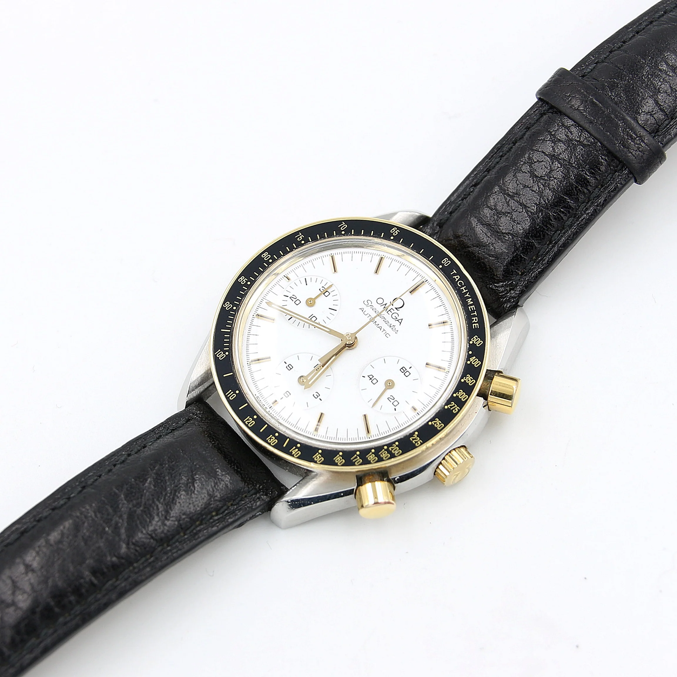 Omega Speedmaster ref. 175.0032 Steel/Gold Leather Strap - Image 3