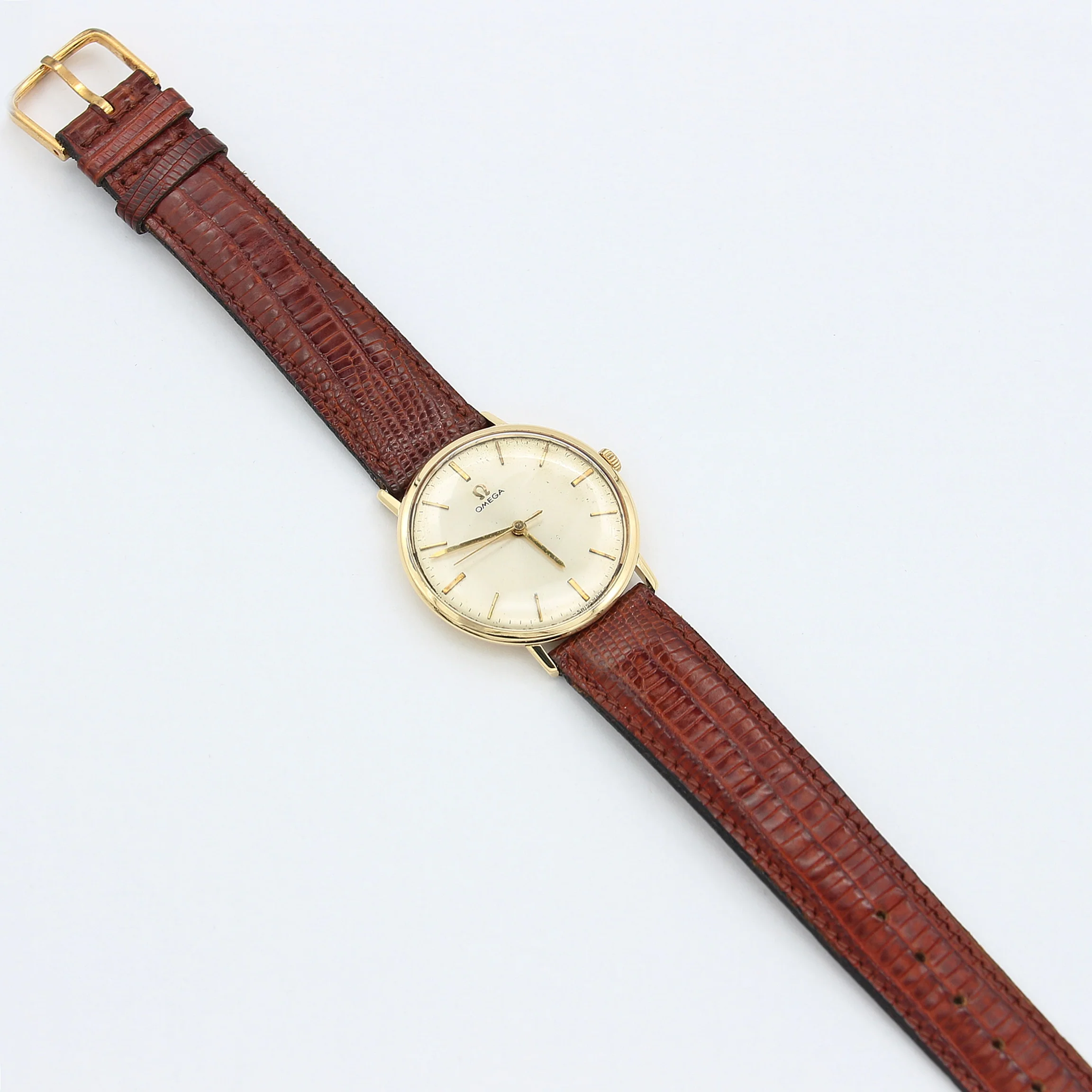 Omega Vintage Mechanical Men Watch Yellow Gold - Image 3