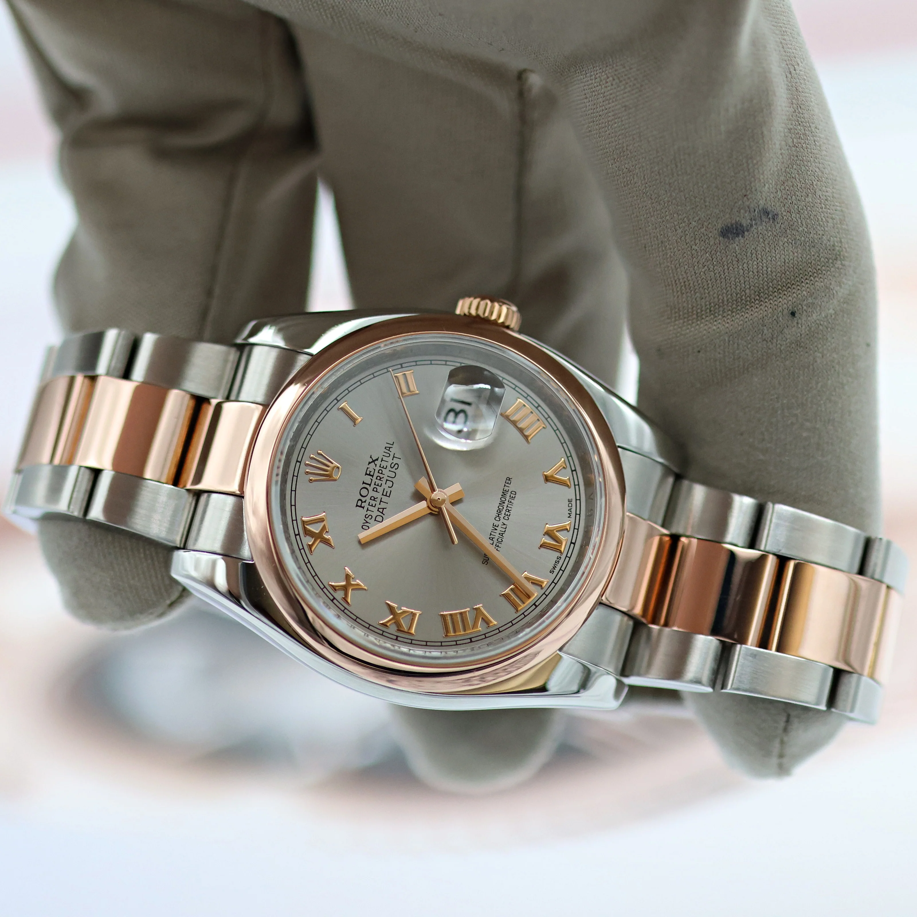 ON SALE: Rolex Datejust ref. 116201 Grey Roman Dial - Oyster bracelet - Image 12