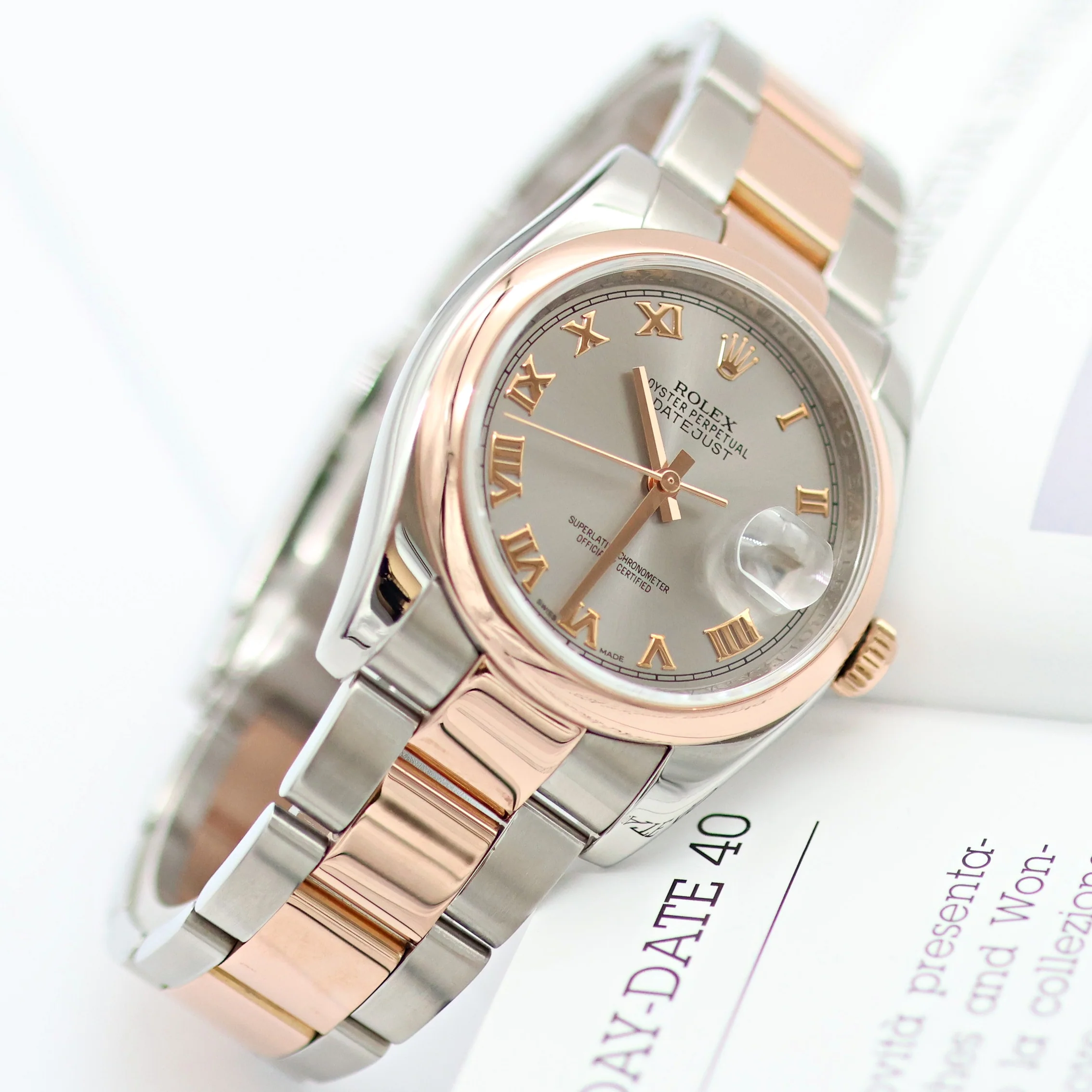 ON SALE: Rolex Datejust ref. 116201 Grey Roman Dial - Oyster bracelet - Image 14