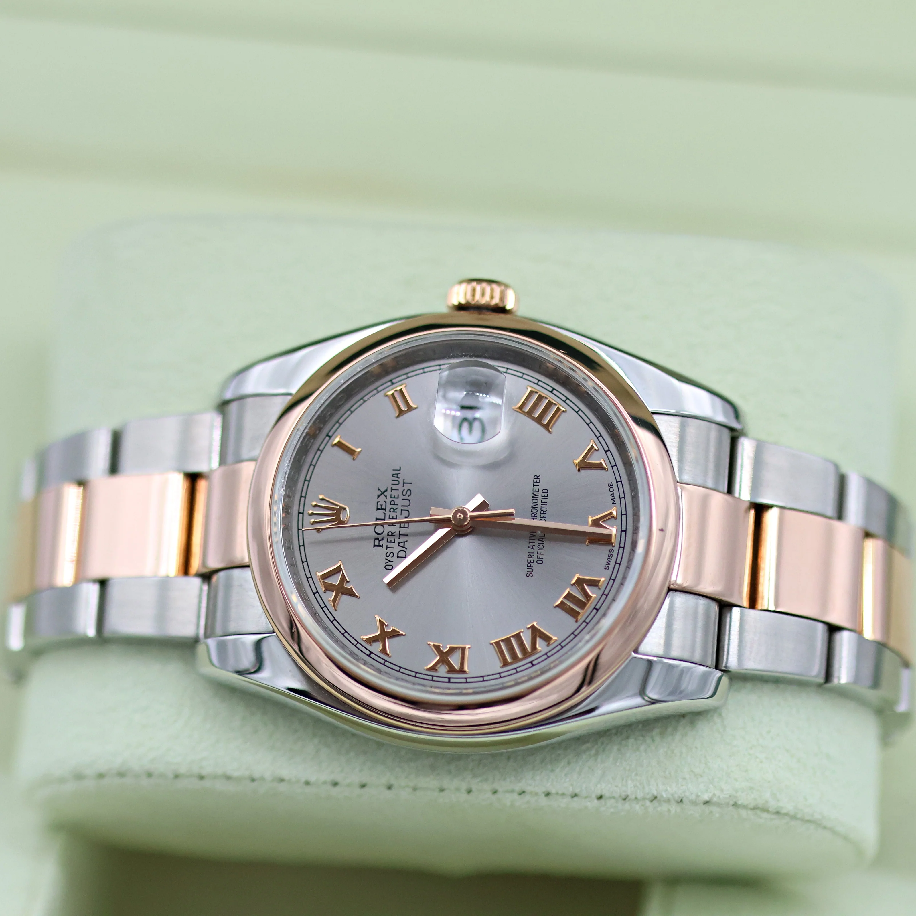 ON SALE: Rolex Datejust ref. 116201 Grey Roman Dial - Oyster bracelet - Image 6