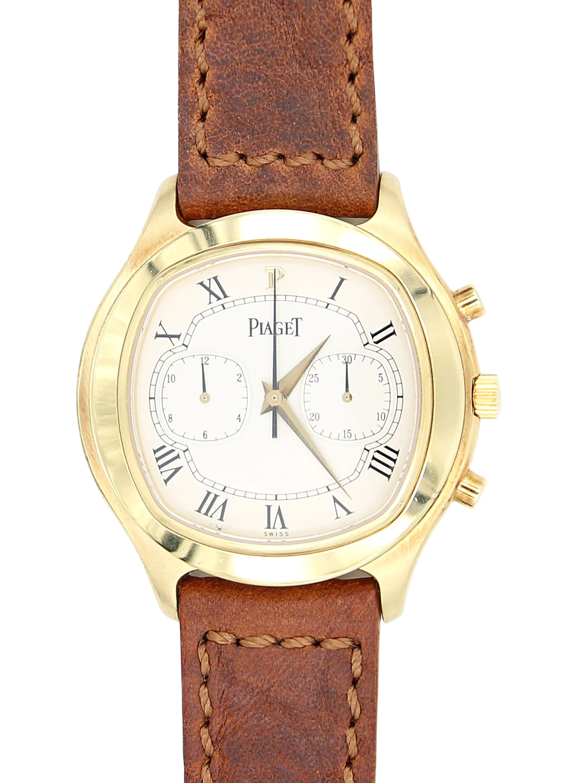 Piaget Emperador ref. 15980 18K Gold Leather Strap