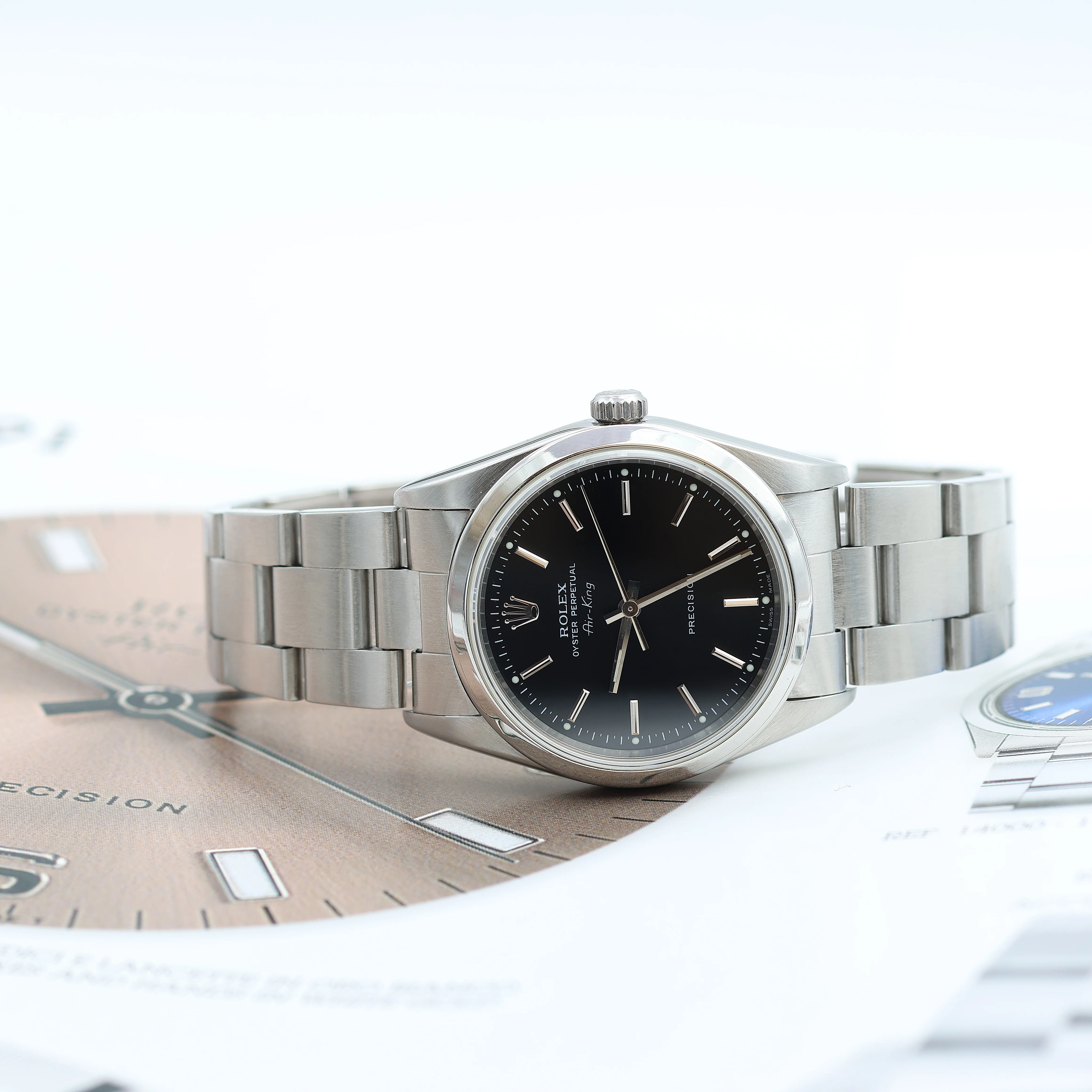 ON SALE: Rolex Air-King ref. 14000 Black Dial - Full Set - Image 8