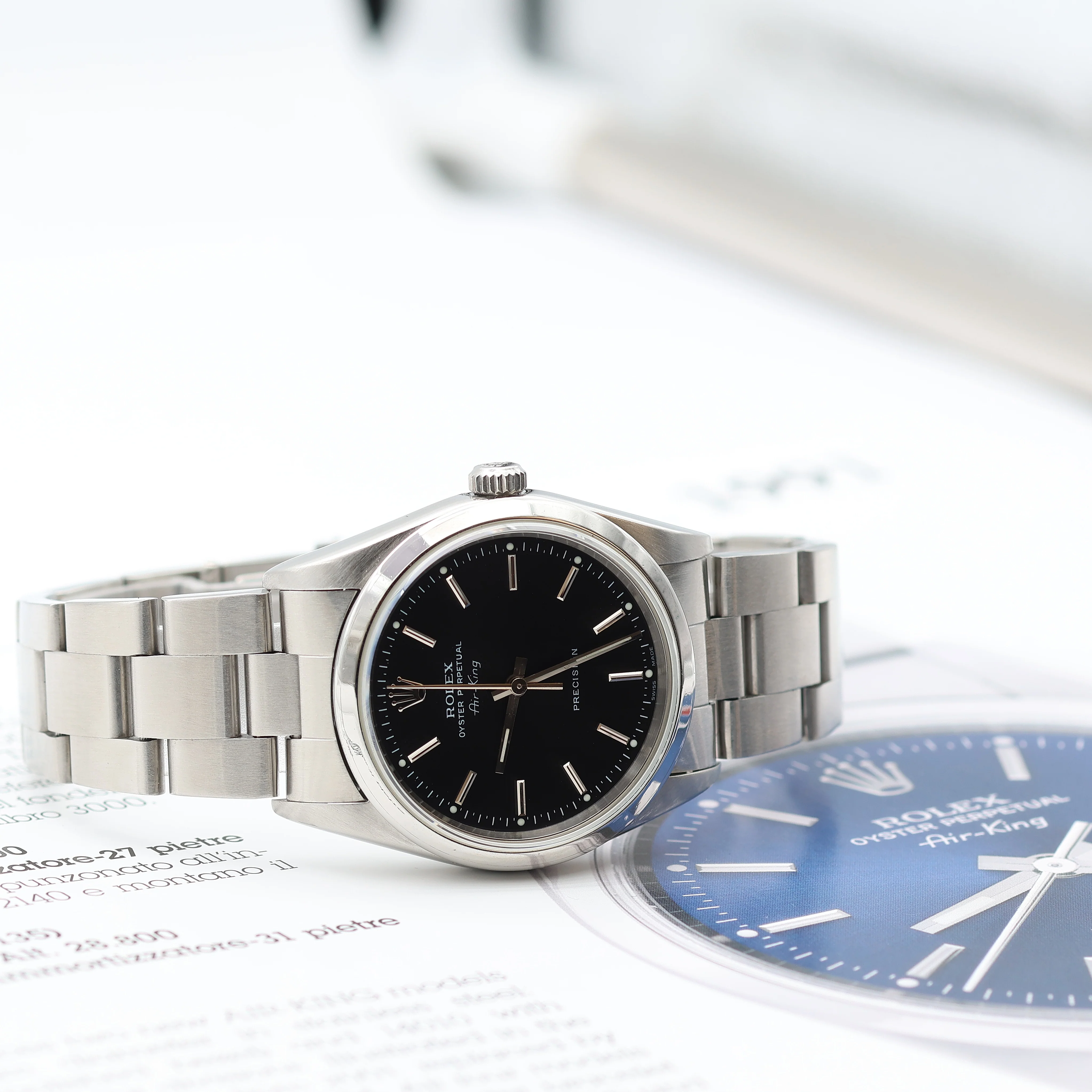 ON SALE: Rolex Air-King ref. 14000 Black Dial - Full Set - Image 9