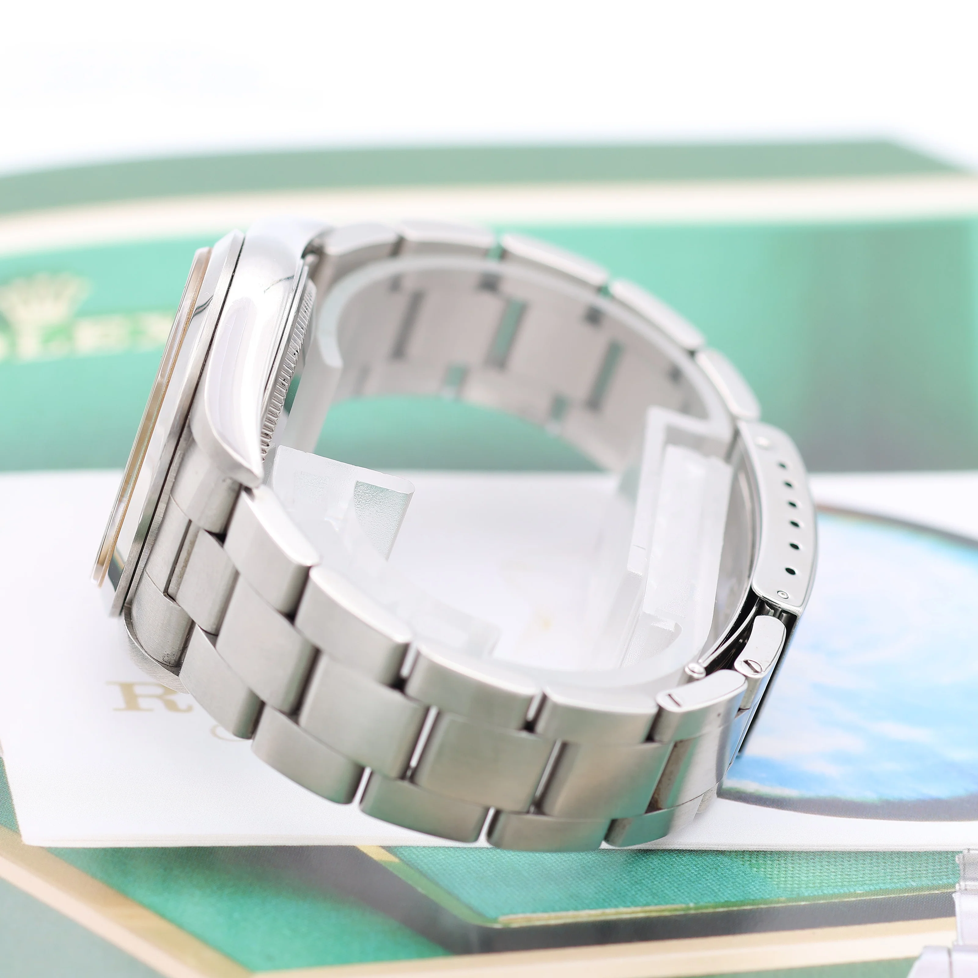Rolex Air-King ref. 14000 Blue Arabic Dial 3-6-9 - Full Set - Image 11