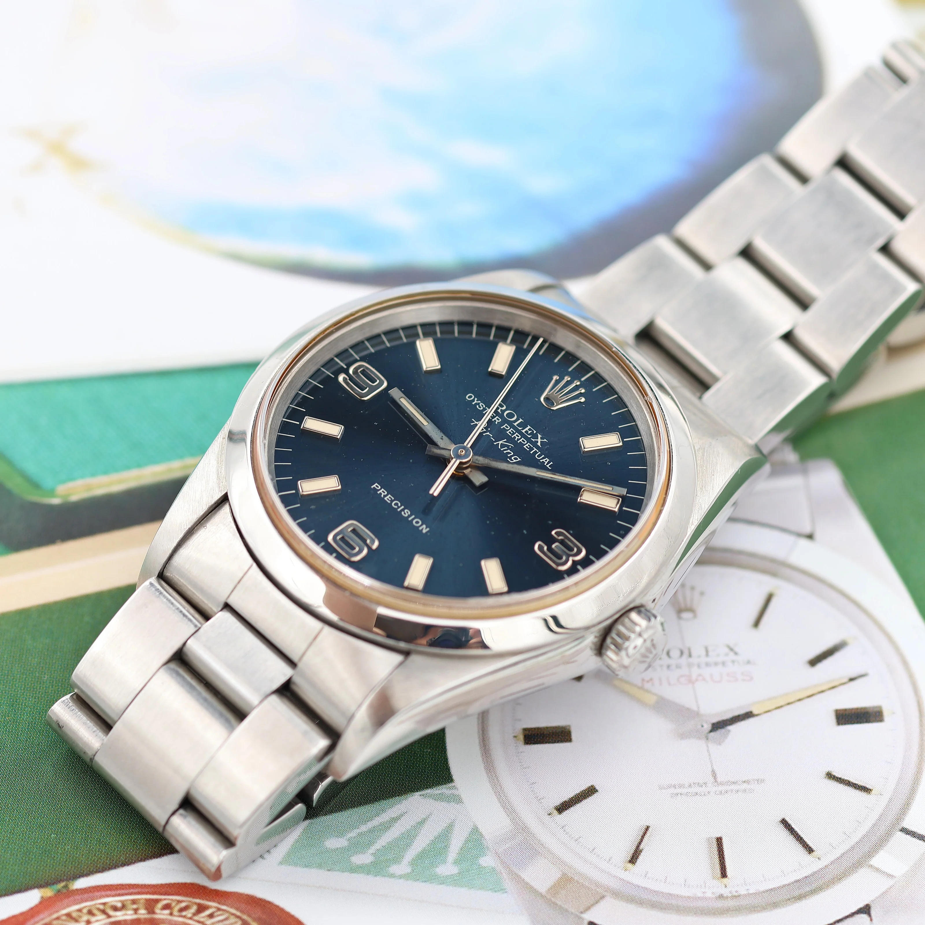 Rolex Air-King ref. 14000 Blue Arabic Dial 3-6-9 - Oyster Bracelet - Image 2