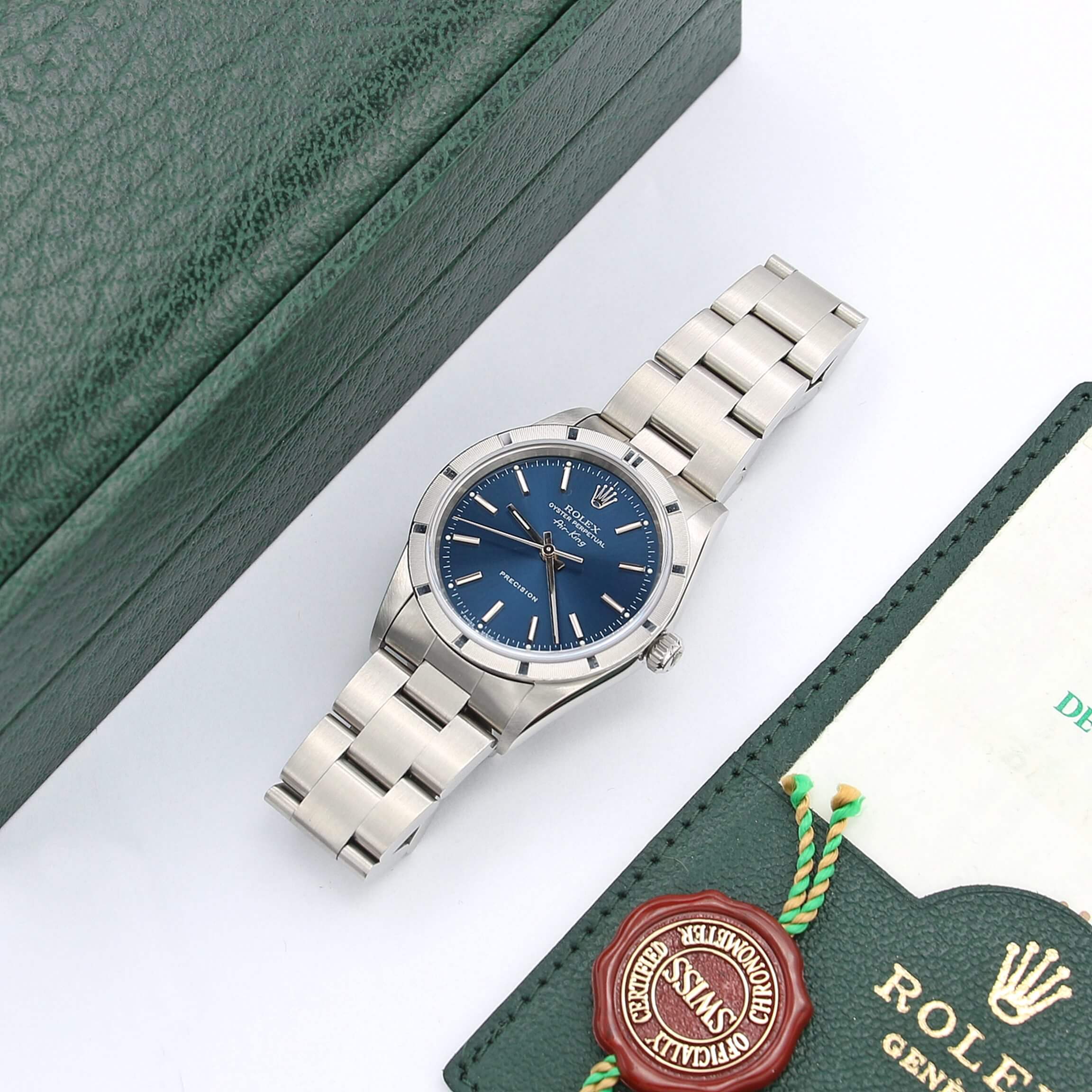 ON SALE: Rolex Air-King ref. 14010 Blue dial - Full Set - Image 3