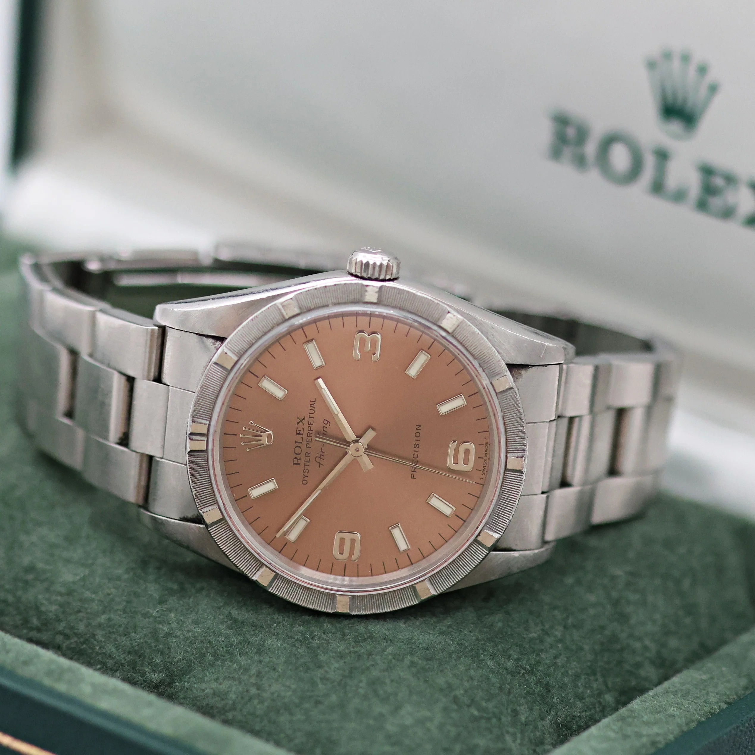 Rolex Air-King ref. 14010 Salmon 3-6-9 dial - Oyster Bracelet - Image 3
