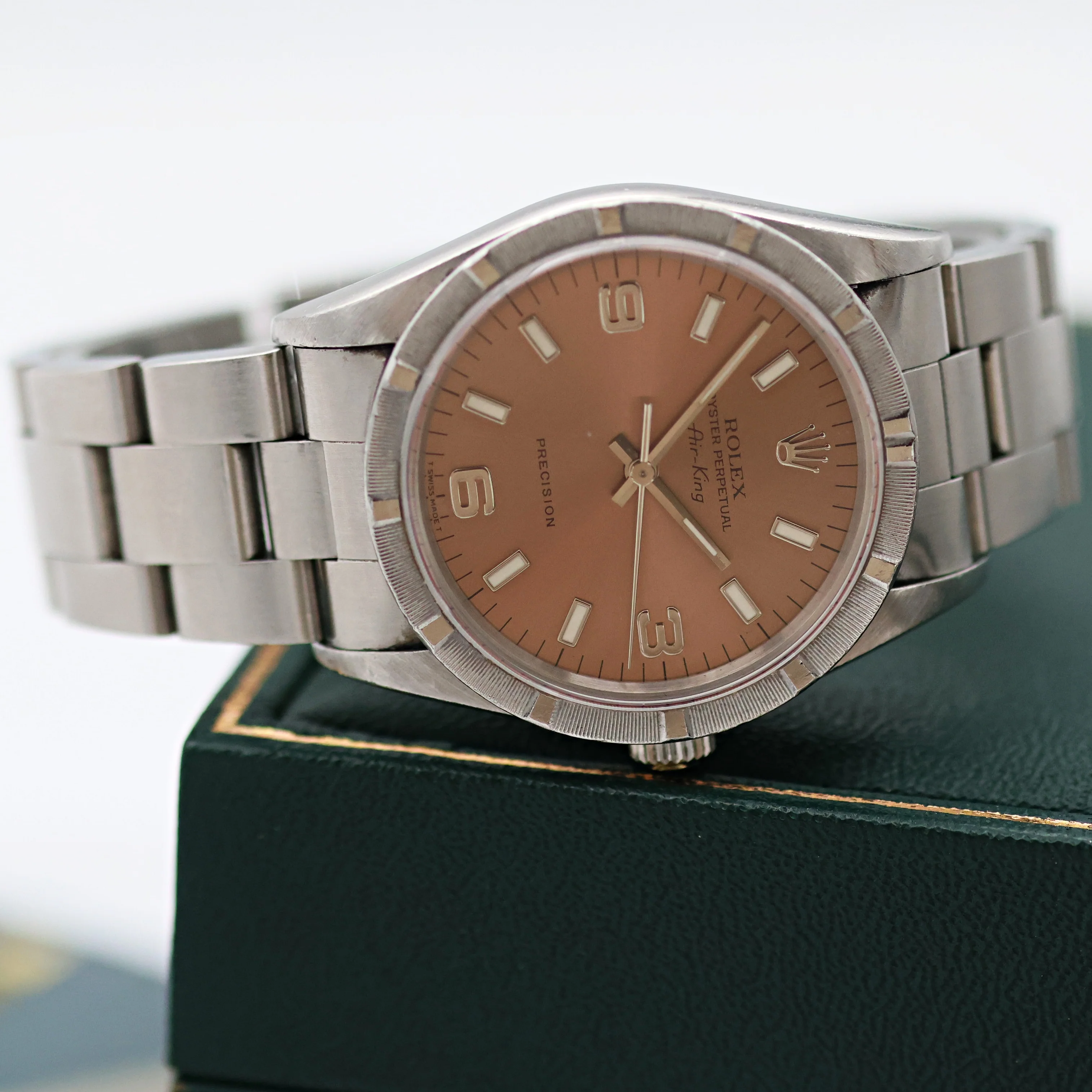 Rolex Air-King ref. 14010 Salmon 3-6-9 dial - Oyster Bracelet - Image 4