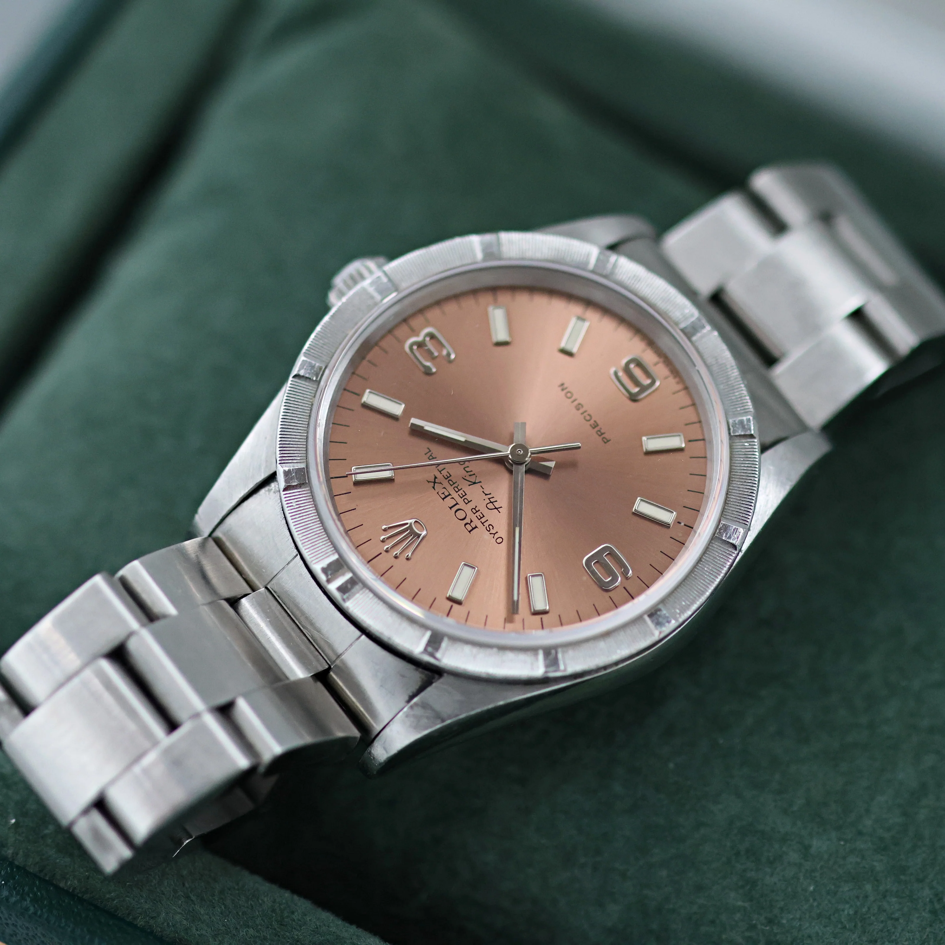 Rolex Air-King ref. 14010 Salmon 3-6-9 dial - Oyster Bracelet - Image 6