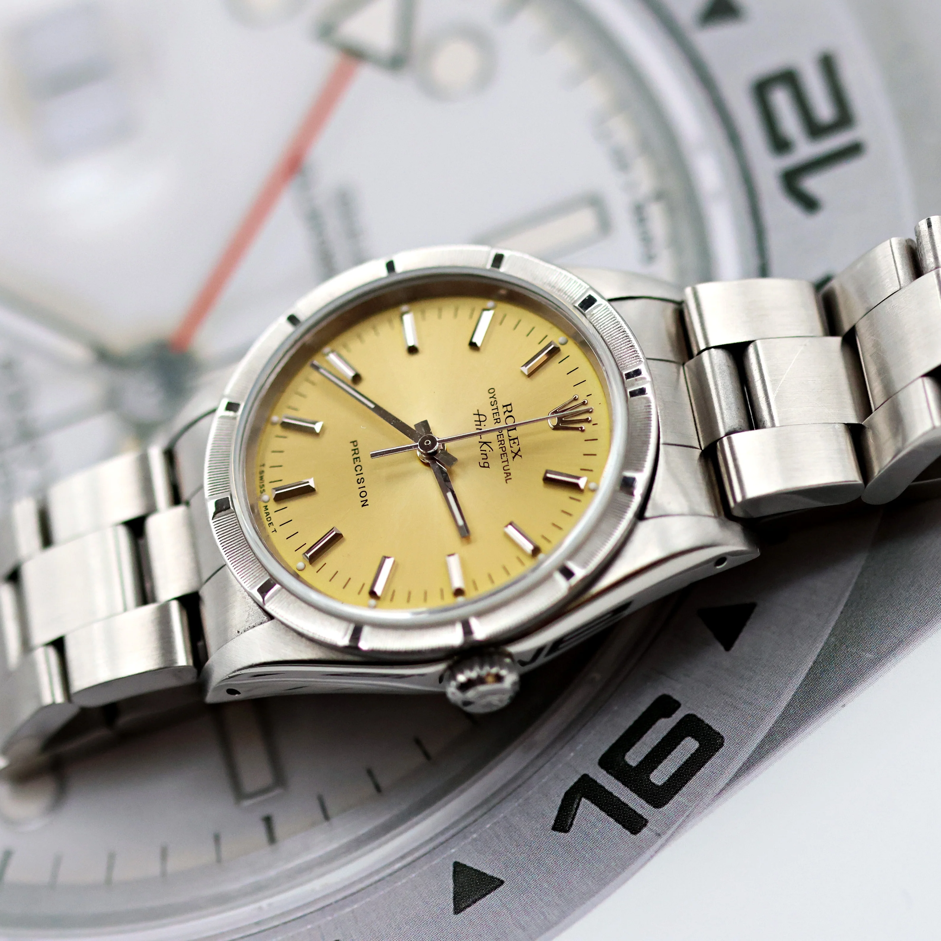 Rolex Air-King ref. 14010 - Yellow dial - Oyster Bracelet - Image 10