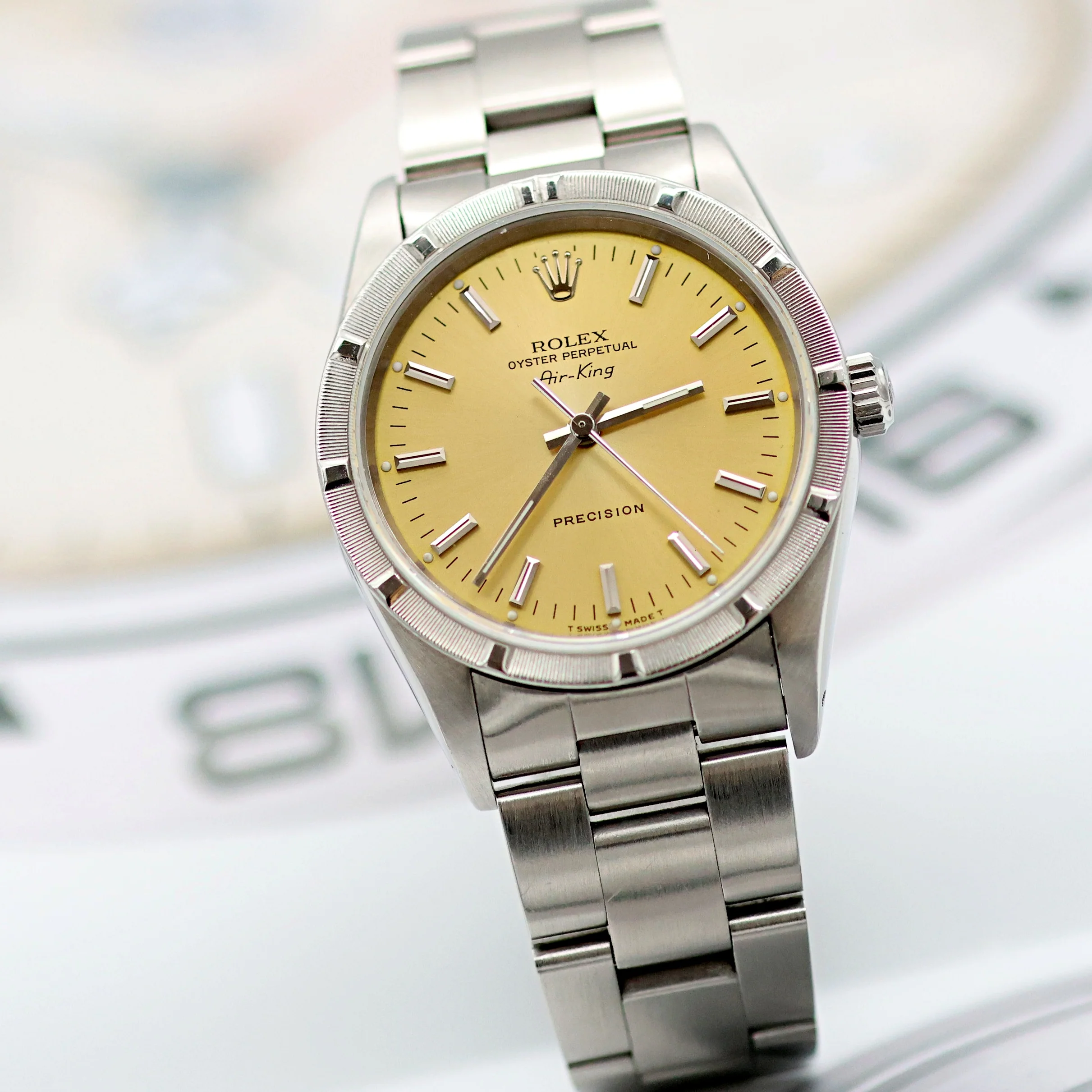 Rolex Air-King ref. 14010 - Yellow dial - Oyster Bracelet - Image 3