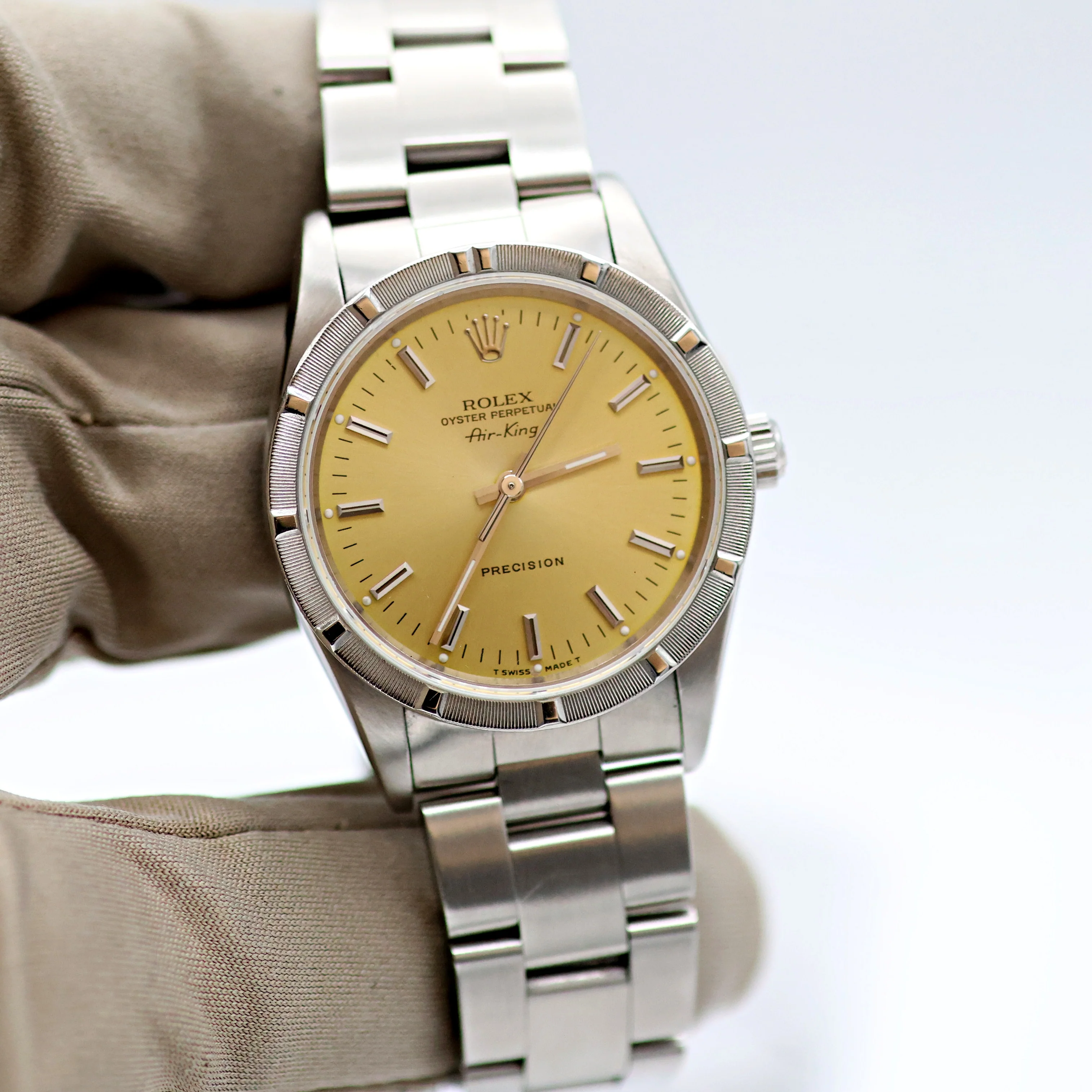 Rolex Air-King ref. 14010 - Yellow dial - Oyster Bracelet - Image 4