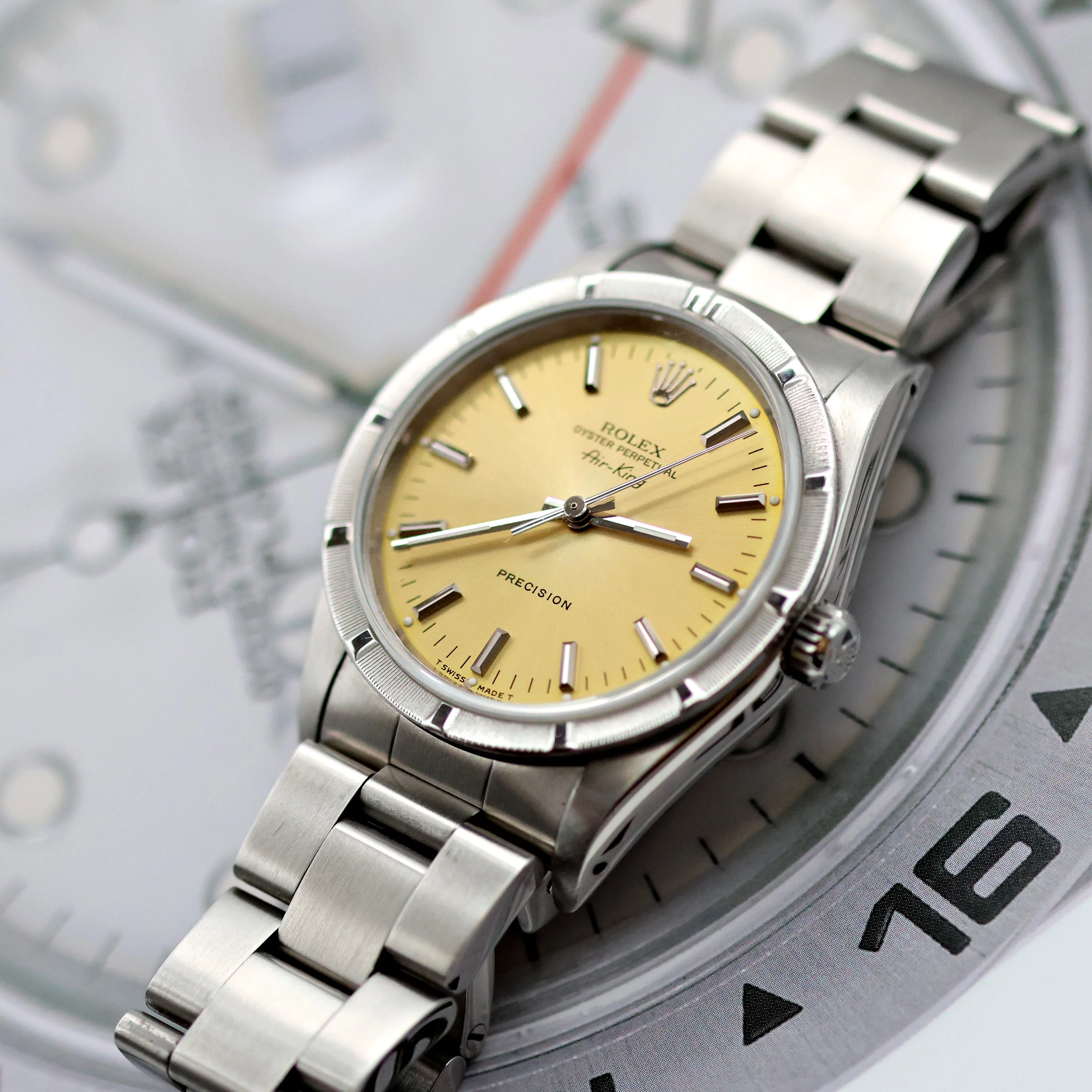 Rolex Air-King ref. 14010 - Yellow dial - Oyster Bracelet - Image 5