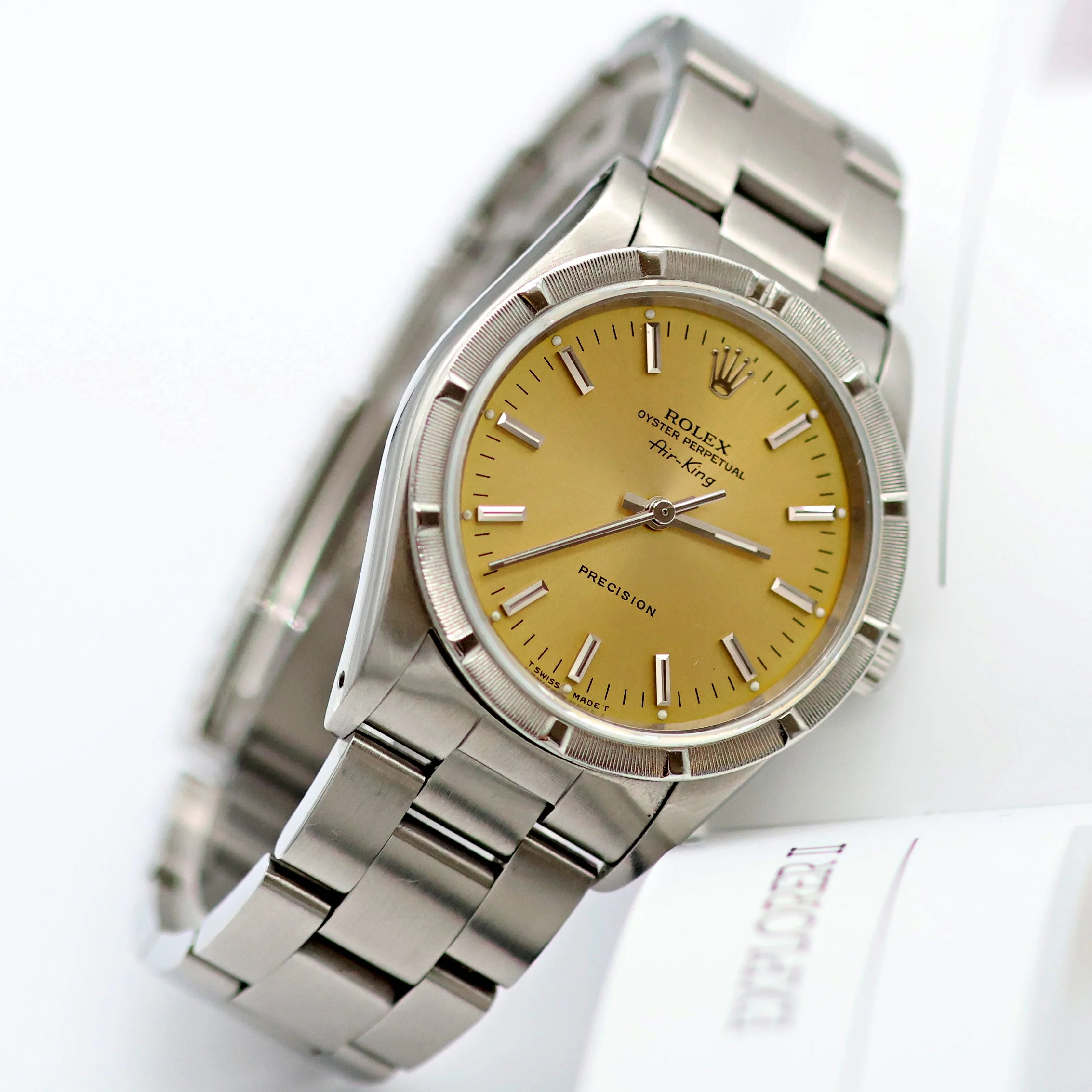 Rolex Air-King ref. 14010 - Yellow dial - Oyster Bracelet - Image 9