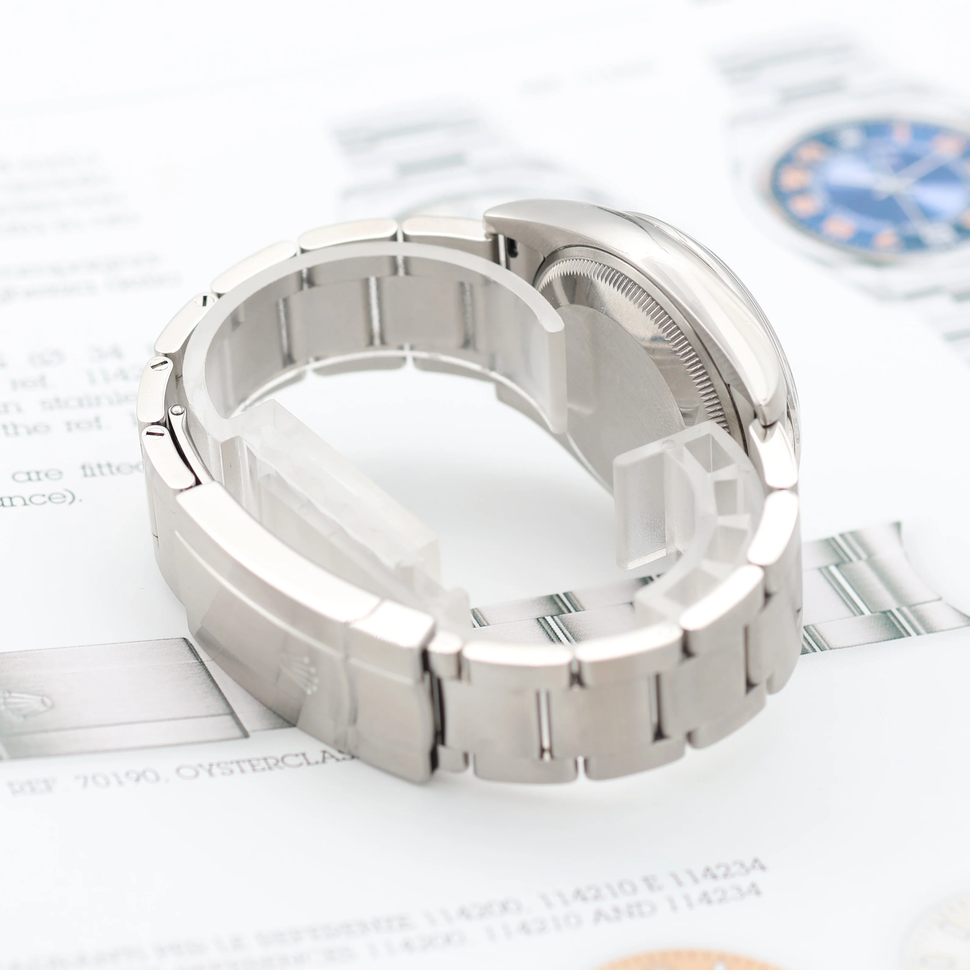 Rolex Oyster Perpetual ref. 114200 Dial Silver 3-6-9 - Full Set - Image 8