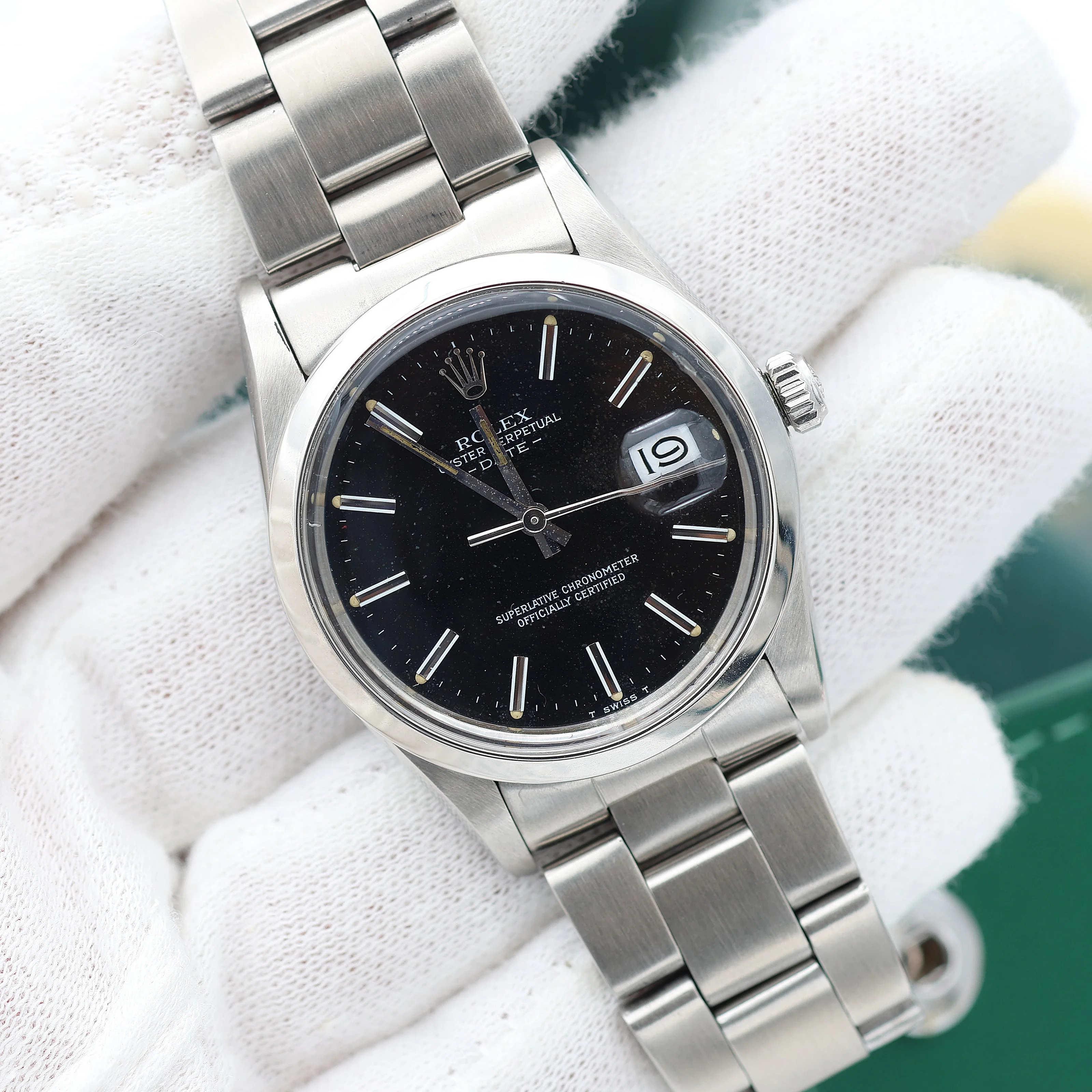 Rolex Date ref. 15000 Black Dial- Quickset Date - Oyster Bracelet - Image 2