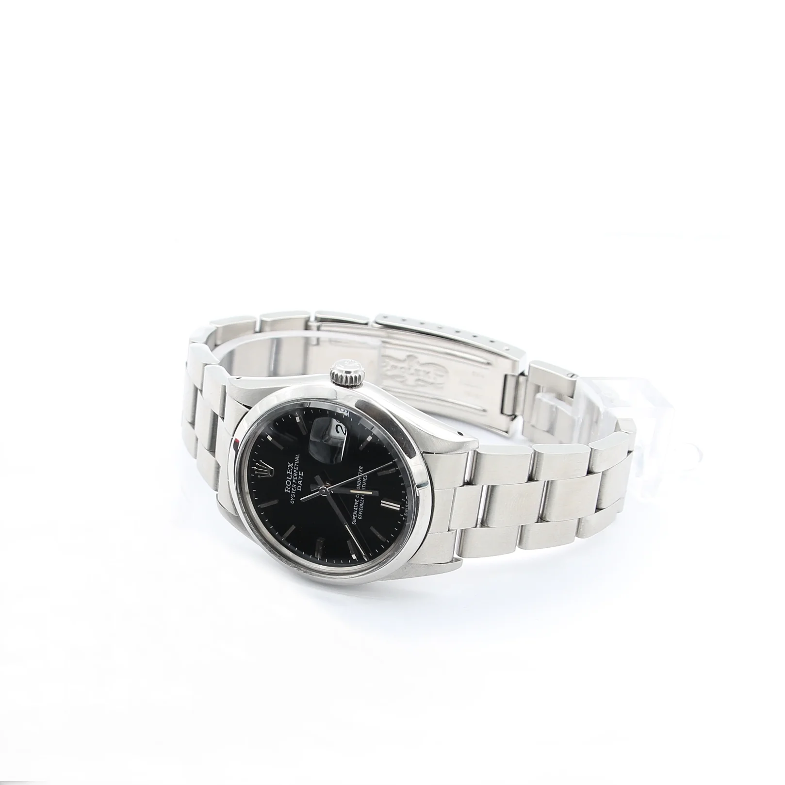 Rolex Date ref. 15000 Black Dial Oyster Bracelet - Image 3