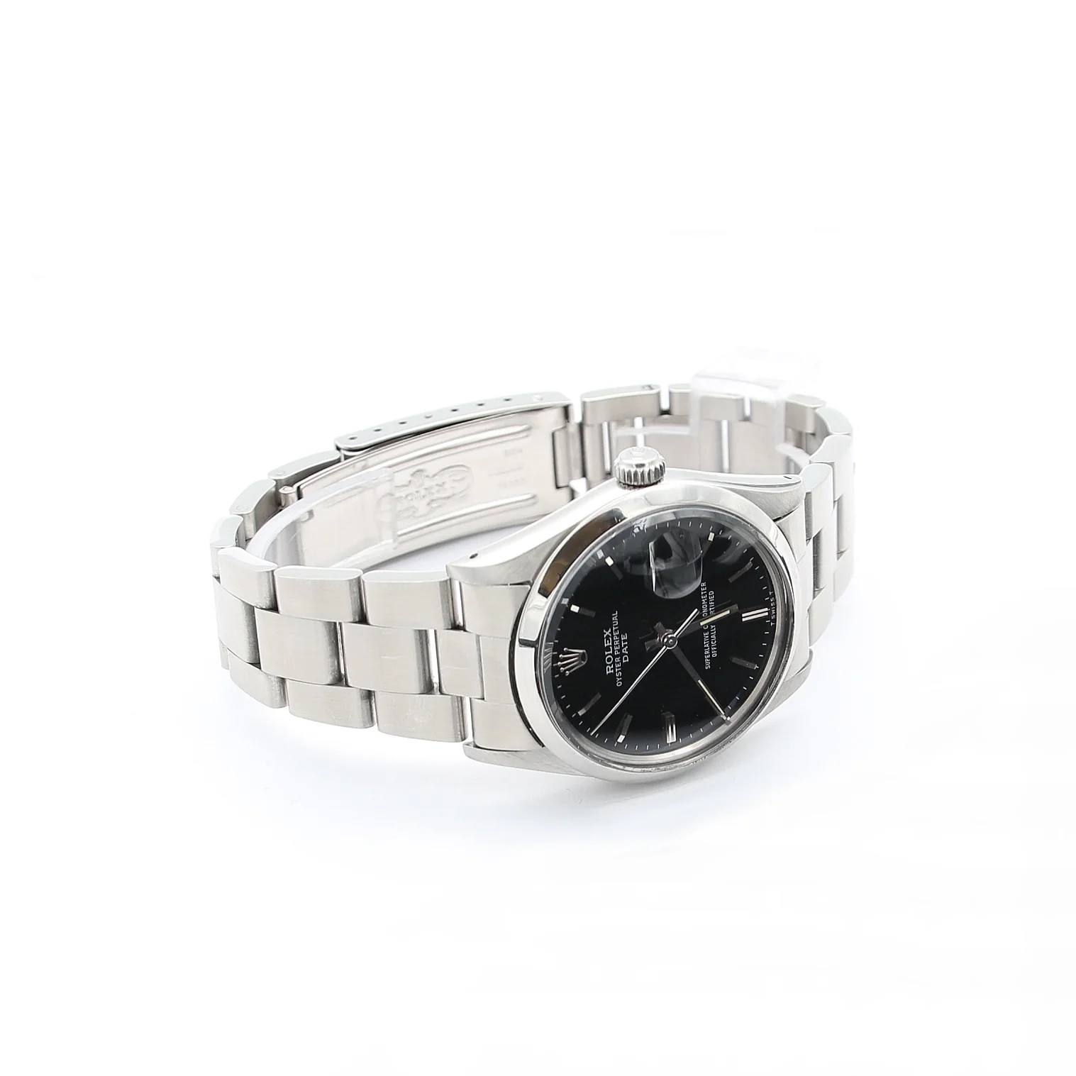 Rolex Date ref. 15000 Black Dial Oyster Bracelet - Image 4